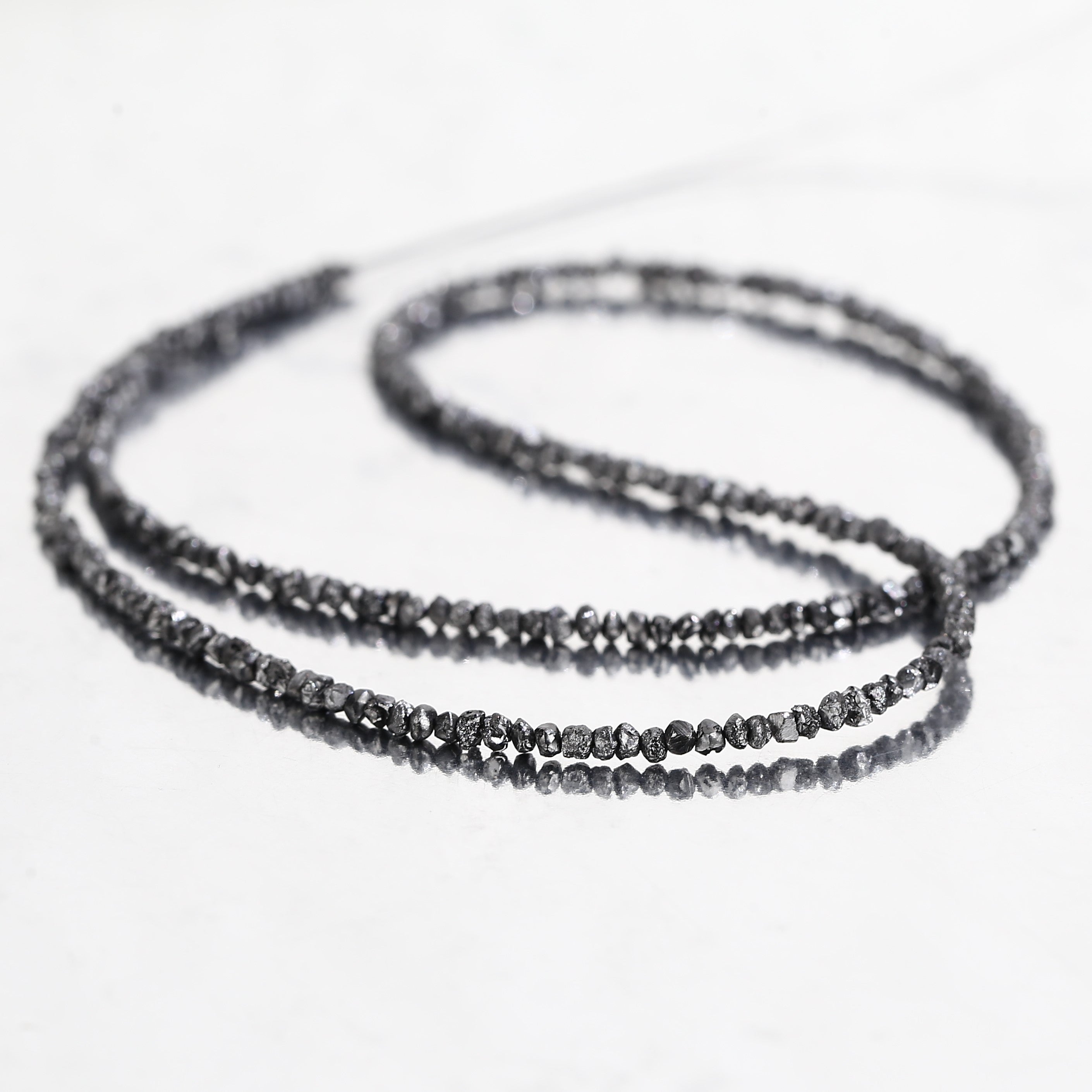 20.00 Carat Natural Black Colour Rough Diamonds Beads Loose Rough Beads 1.30-2 MM