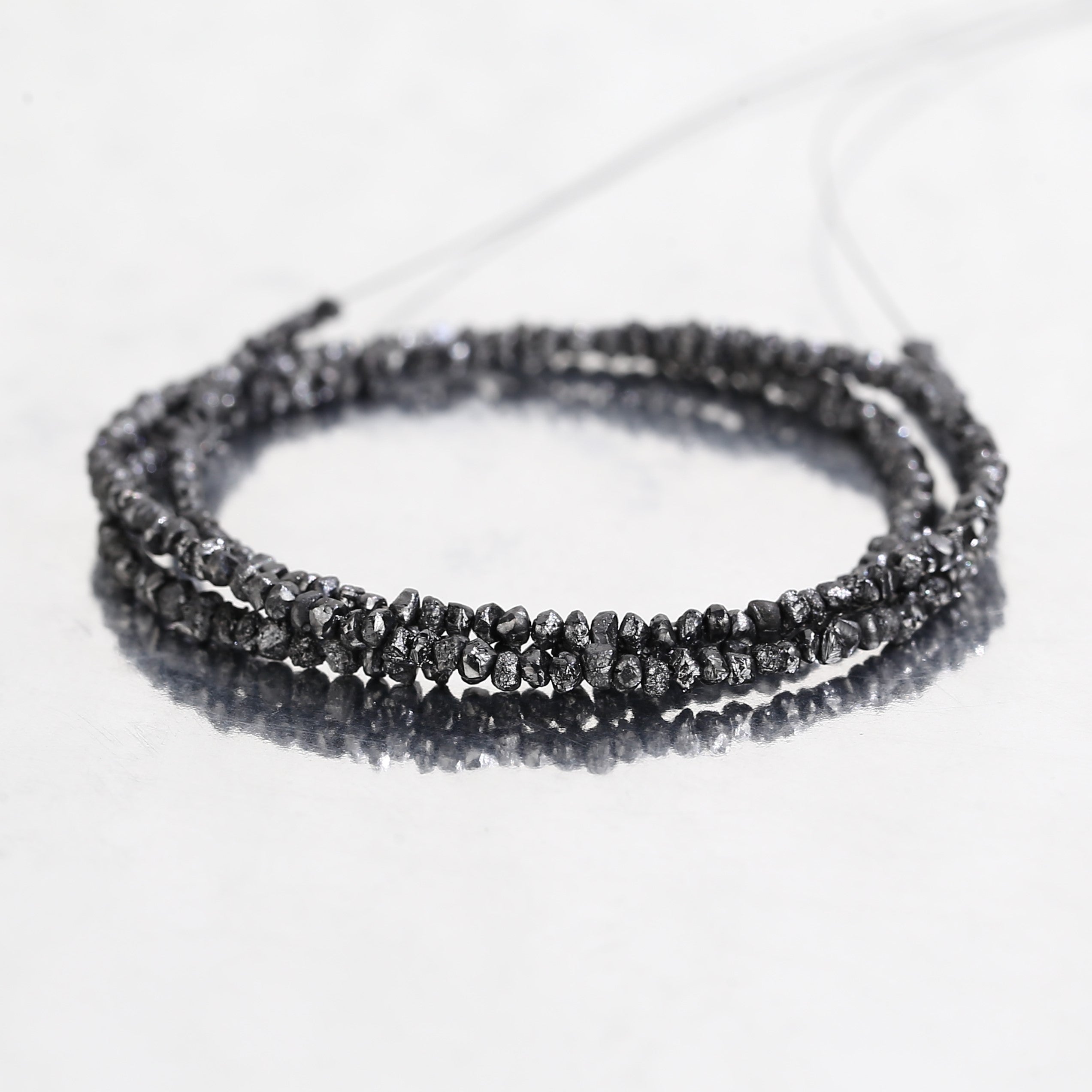 20.00 Carat Natural Black Colour Rough Diamonds Beads Loose Rough Beads 1.30-2 MM