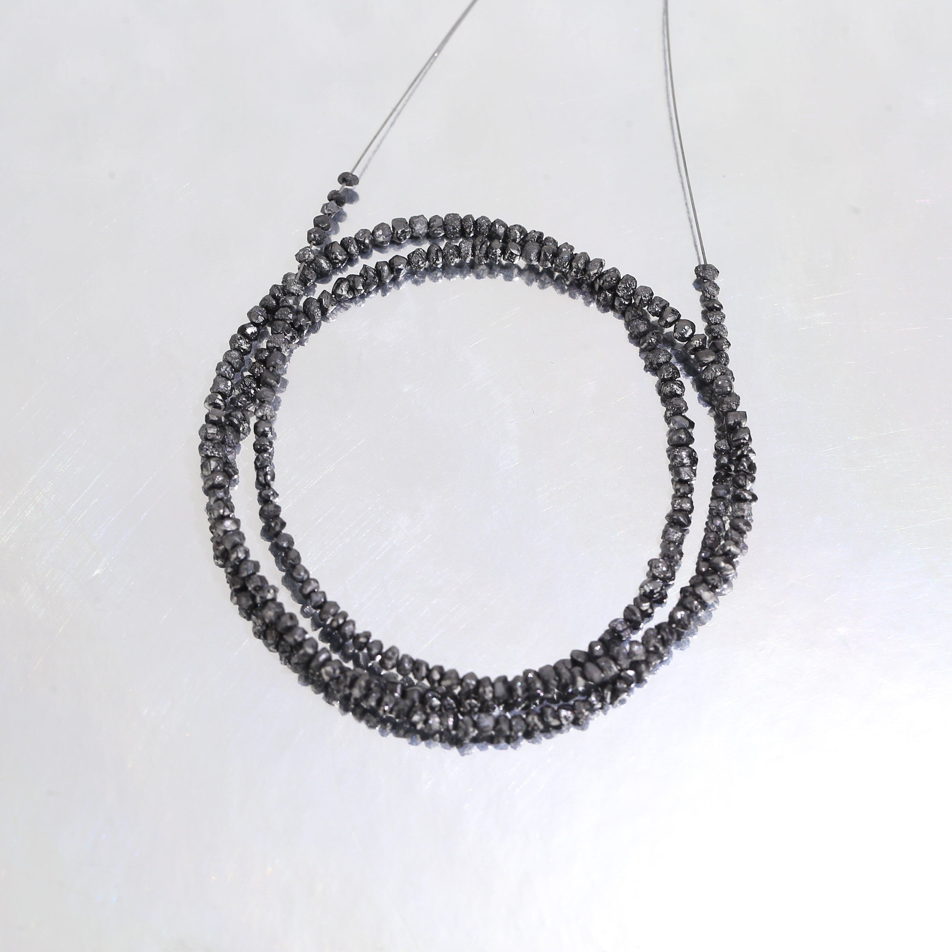 20.00 Carat Natural Black Colour Rough Diamonds Beads Loose Rough Beads 1.30-2 MM
