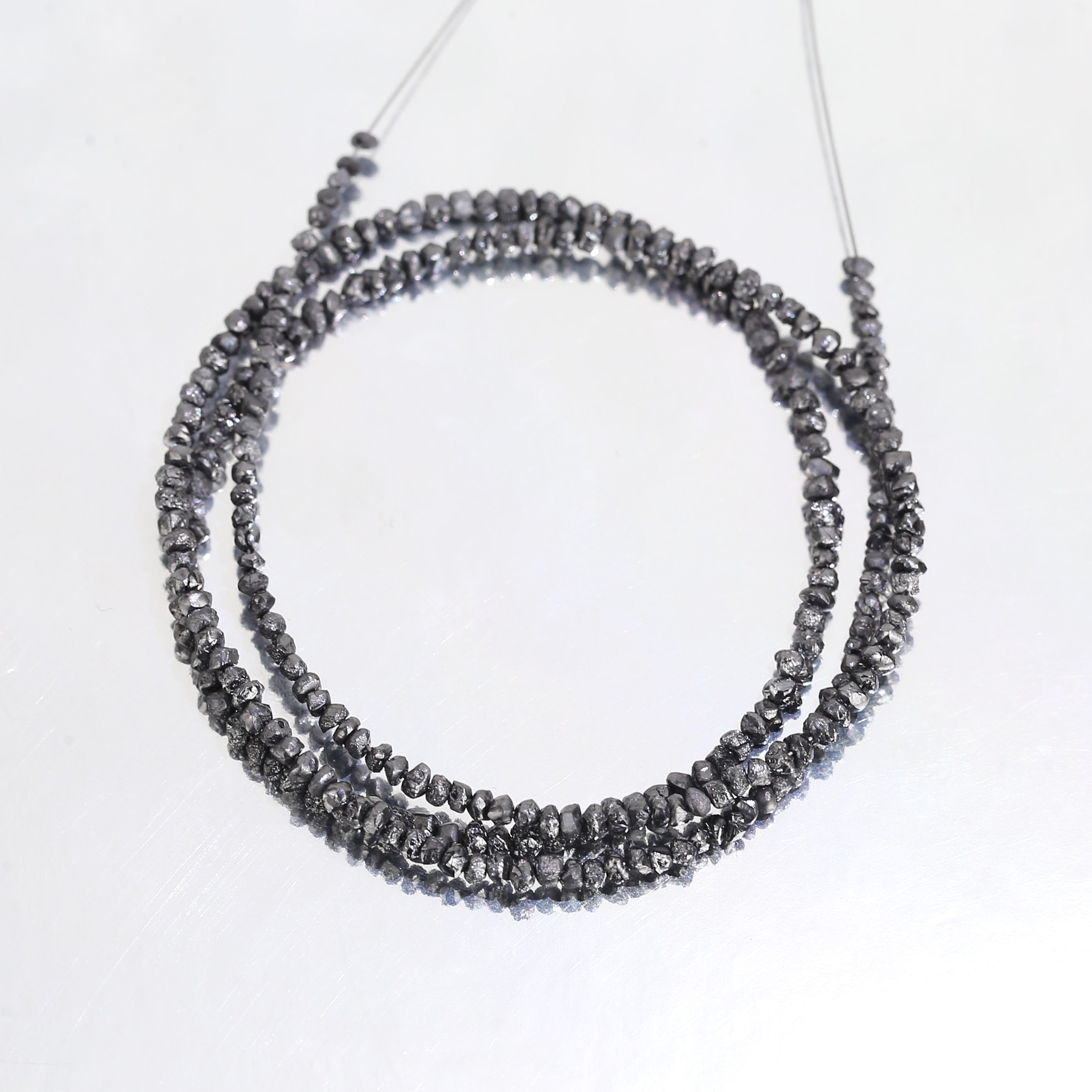 20.00 Carat Natural Black Colour Rough Diamonds Beads Loose Rough Beads 1.30-2 MM