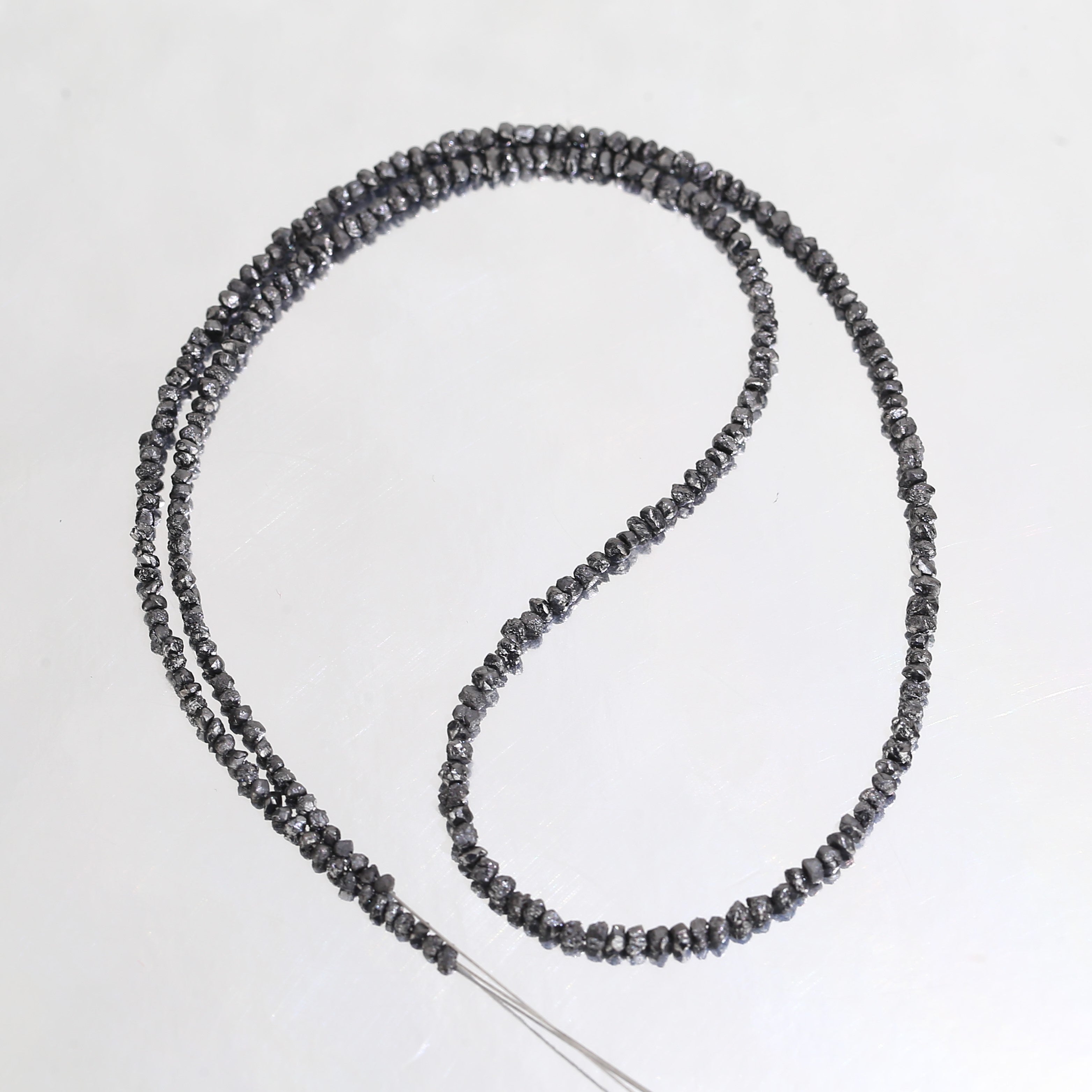 20.00 Carat Natural Black Colour Rough Diamonds Beads Loose Rough Beads 1.30-2 MM