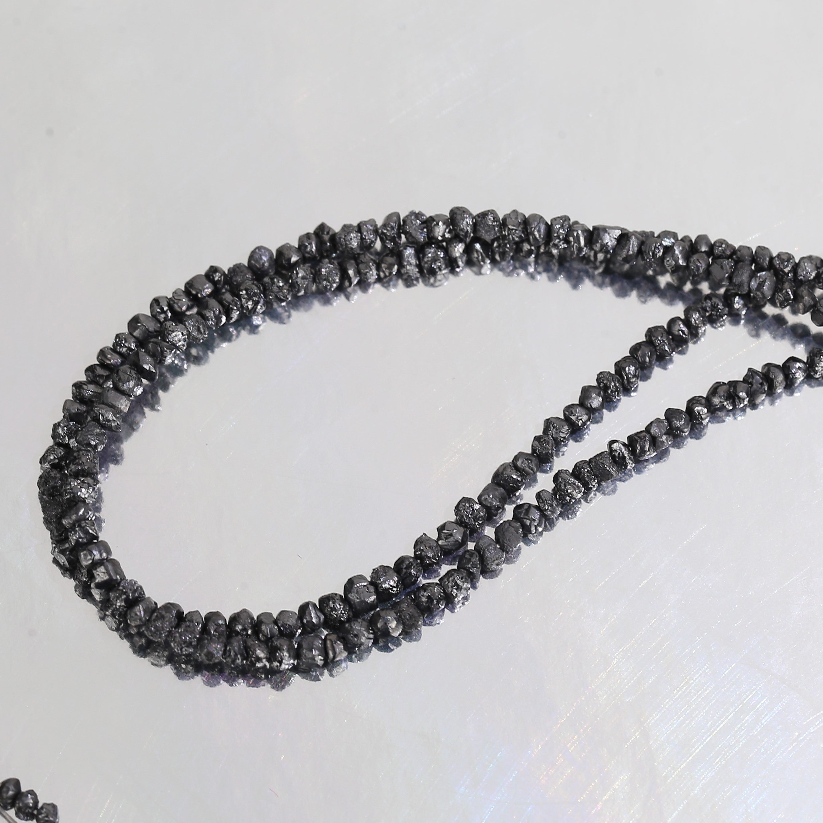 20.00 Carat Natural Black Colour Rough Diamonds Beads Loose Rough Beads 1.30-2 MM