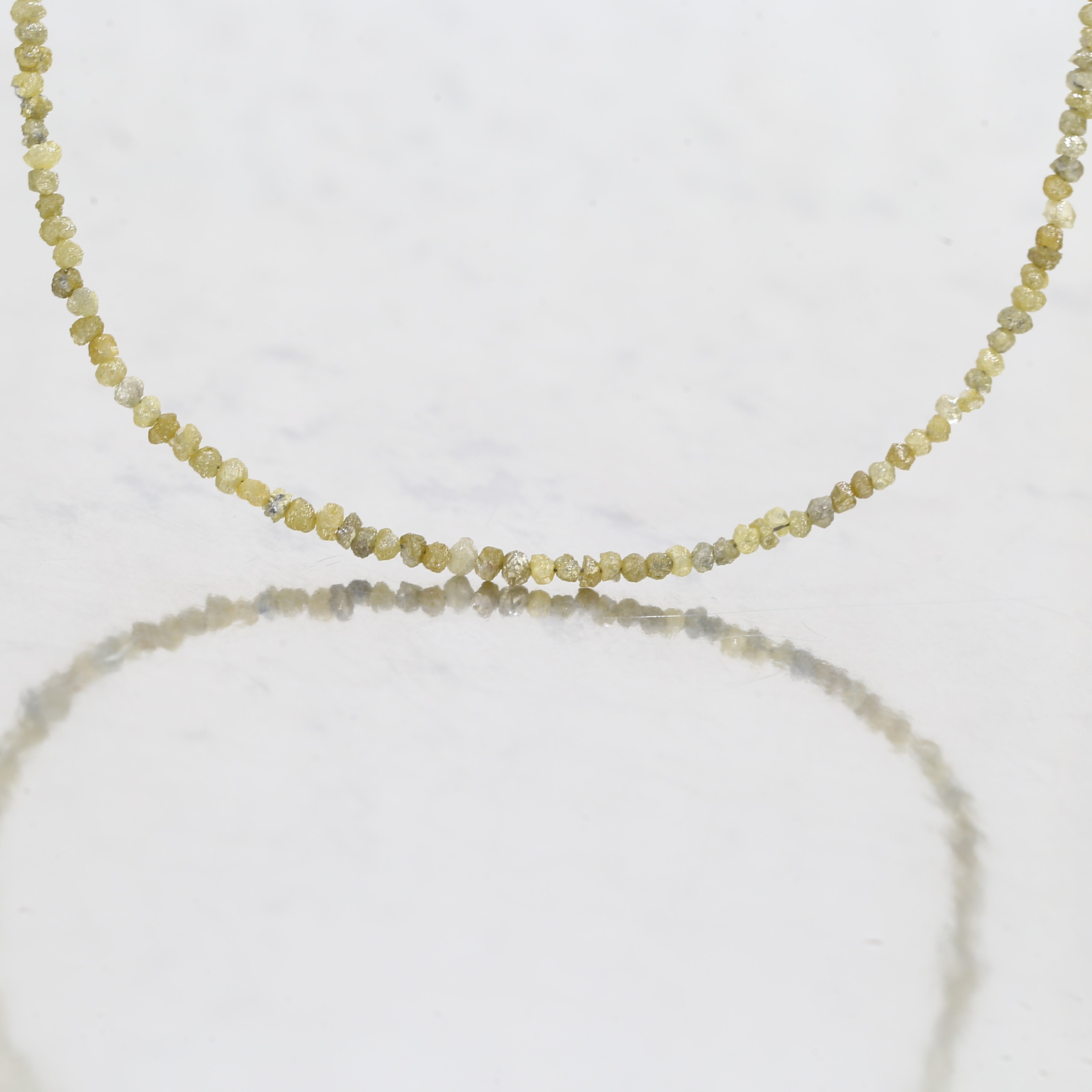 15 Carat Natural Beads Strand Uncut Yellow Loose Diamond for Jewelry Making