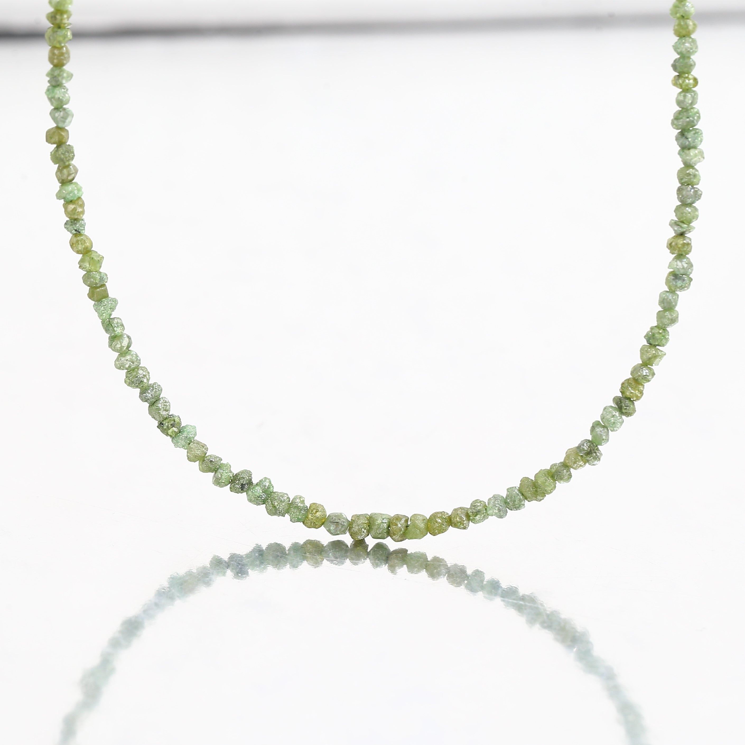 15 Carat Natural Rough Diamonds Beads Strand Green Raw Diamonds Beads 1.30-2 MM