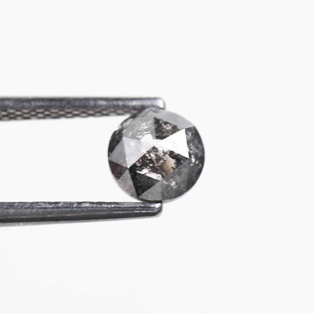 0.70 Carat Round Gray Rosecut Salt and Pepper Diamond 5.40 MM