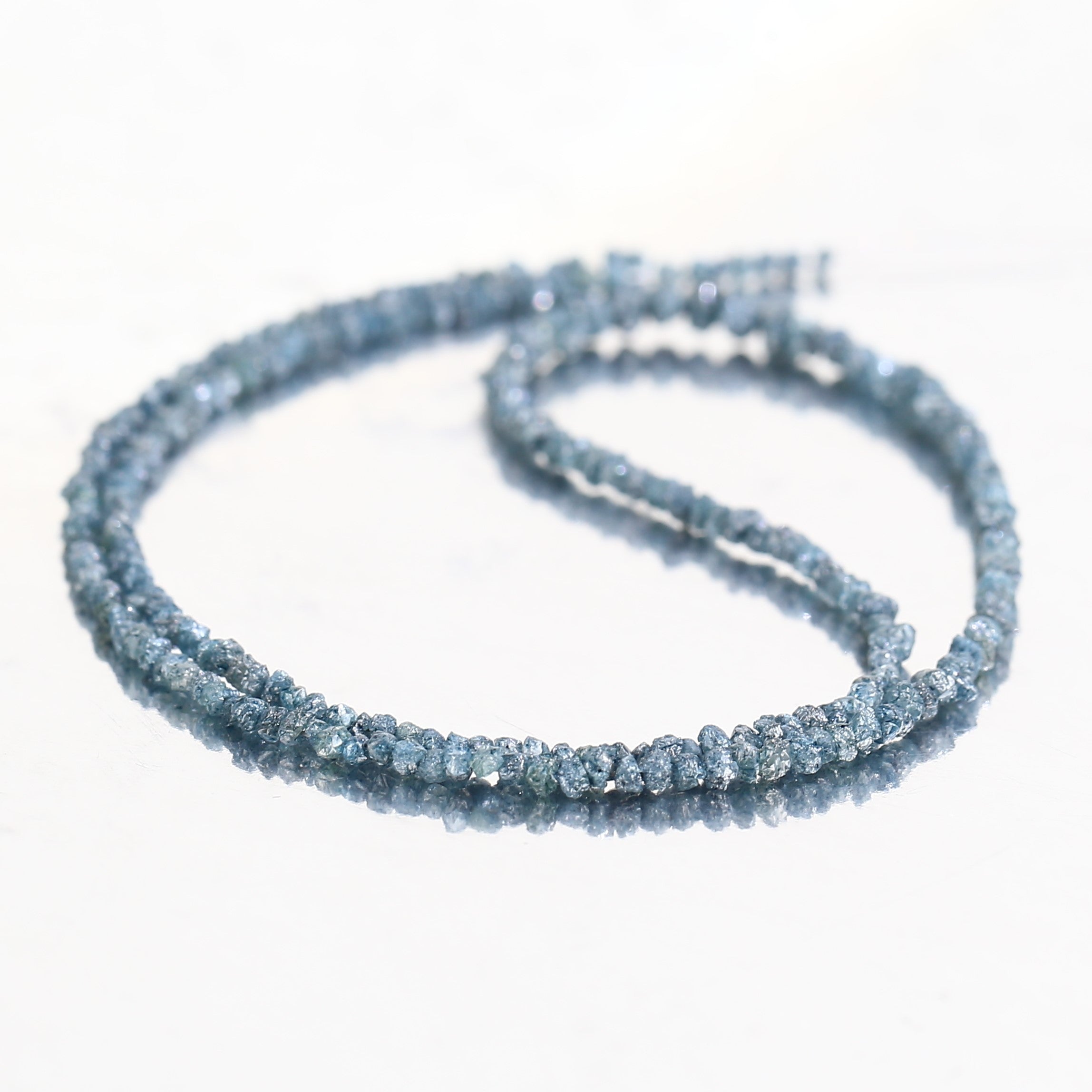 15 Carat Natural Rough Uncut Diamonds Blue Beads 1.30-2 MM