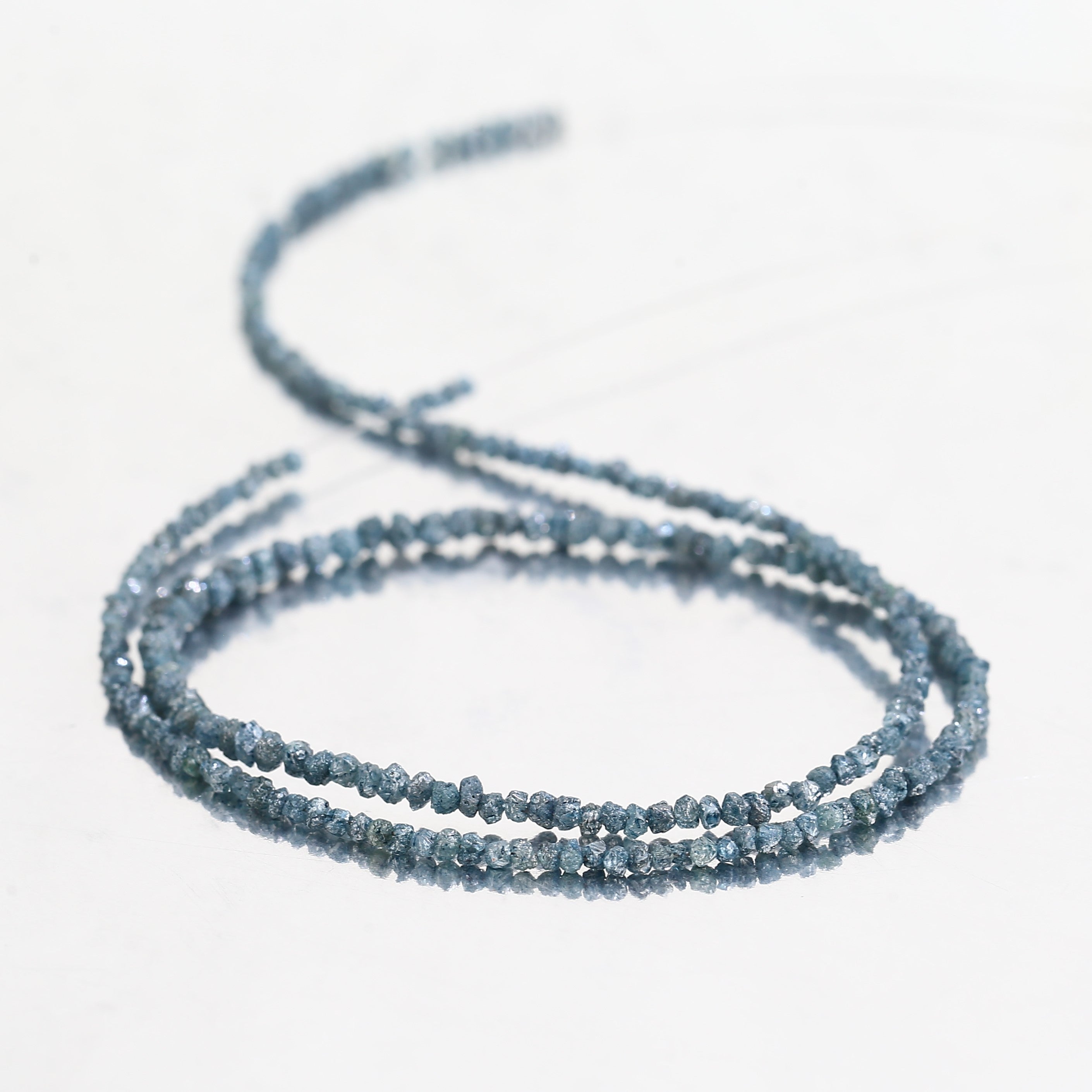 15 Carat Natural Rough Uncut Diamonds Blue Beads 1.30-2 MM