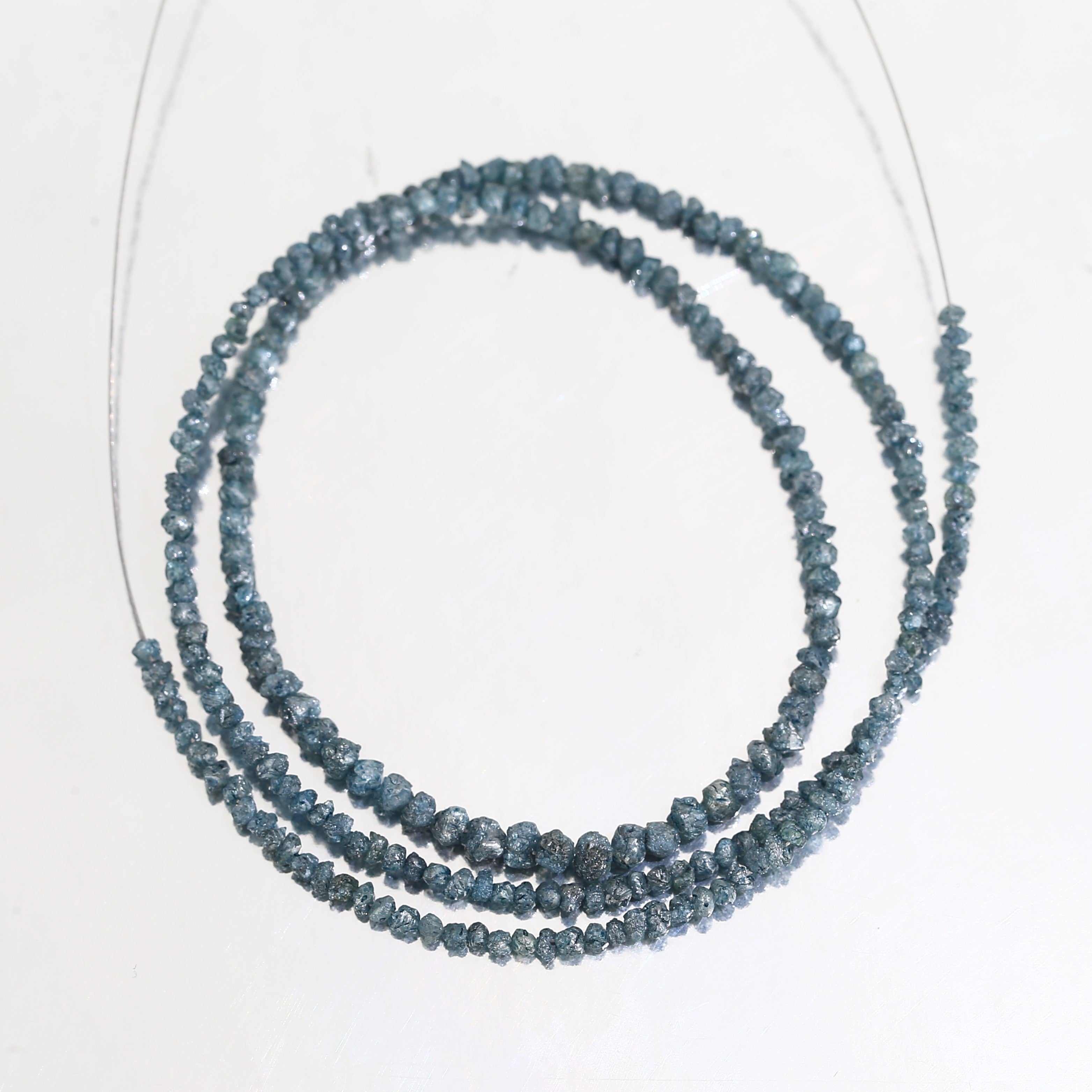 15 Carat Natural Rough Uncut Diamonds Blue Beads 1.30-2 MM