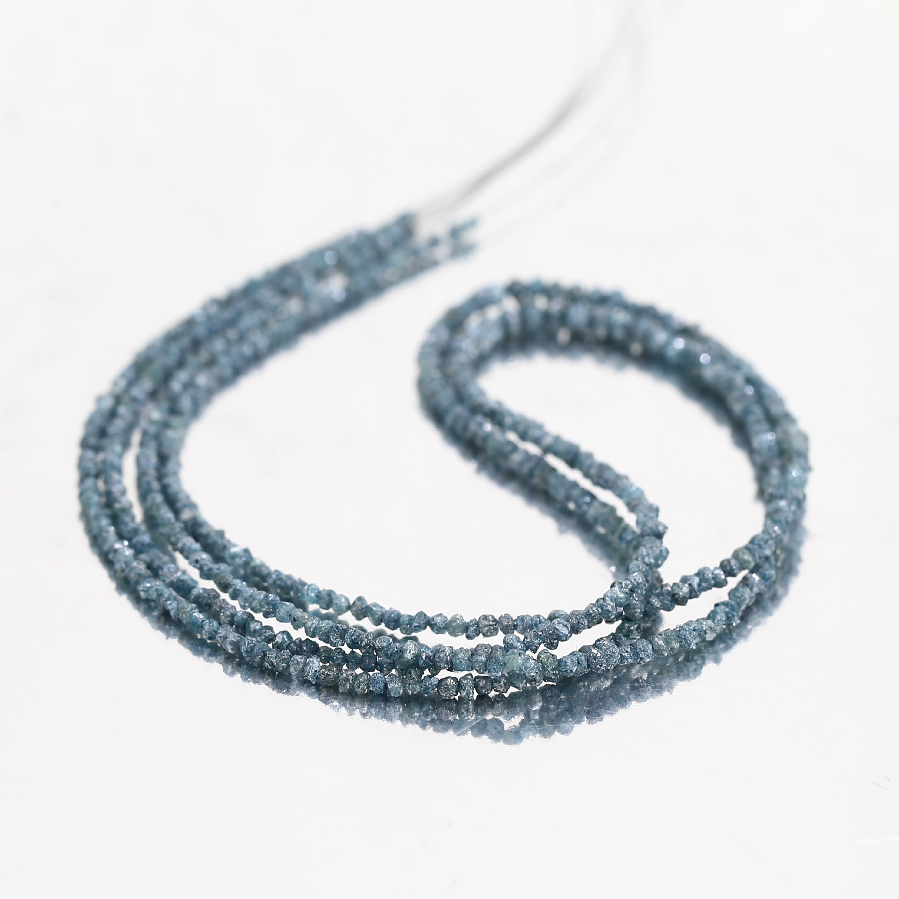 15 Carat Natural Rough Uncut Diamonds Blue Beads 1.30-2 MM