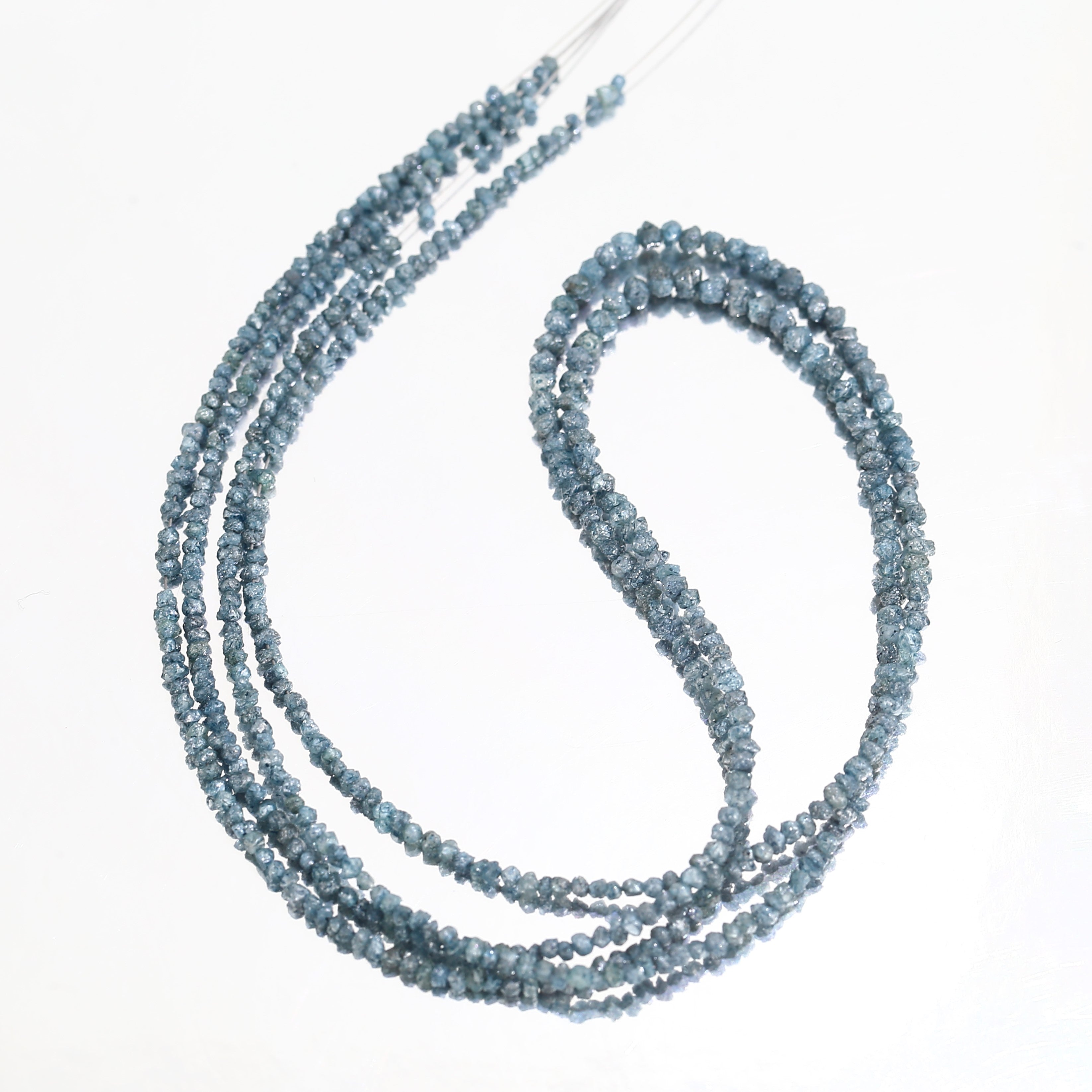 15 Carat Natural Rough Uncut Diamonds Blue Beads 1.30-2 MM