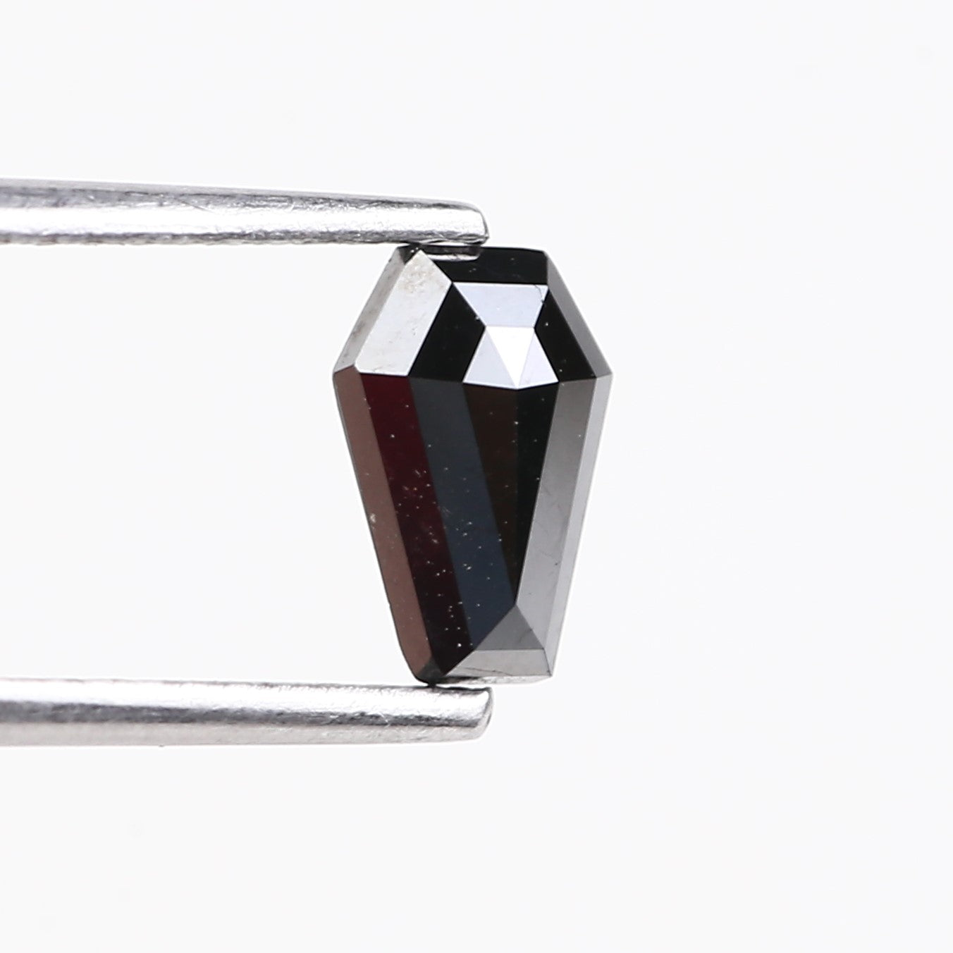 0.70 Carat Coffin Cut Black Loose Diamond 7.20 MM