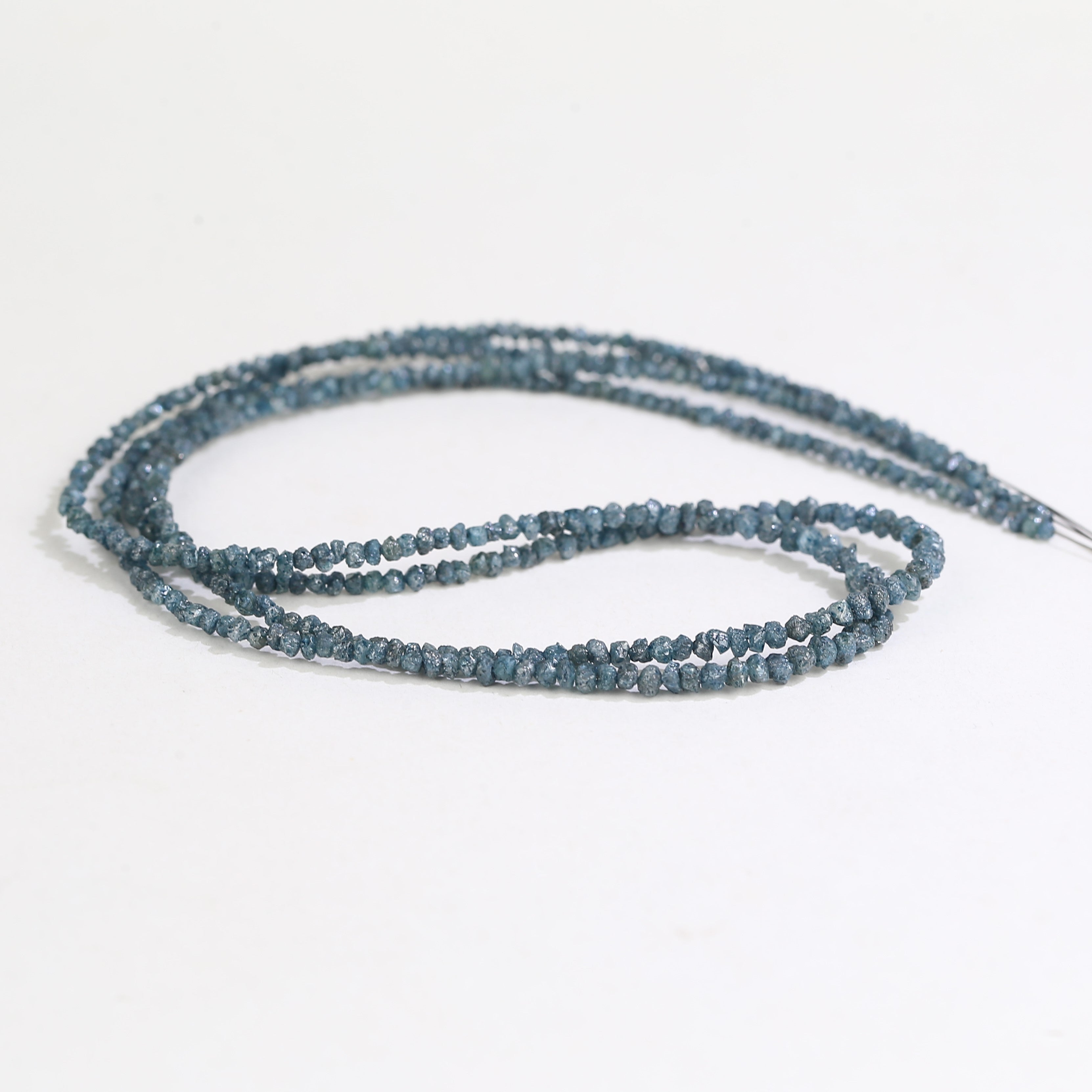 15 inch Natural Blue Rough Diamond Beads 1.30-2 MM