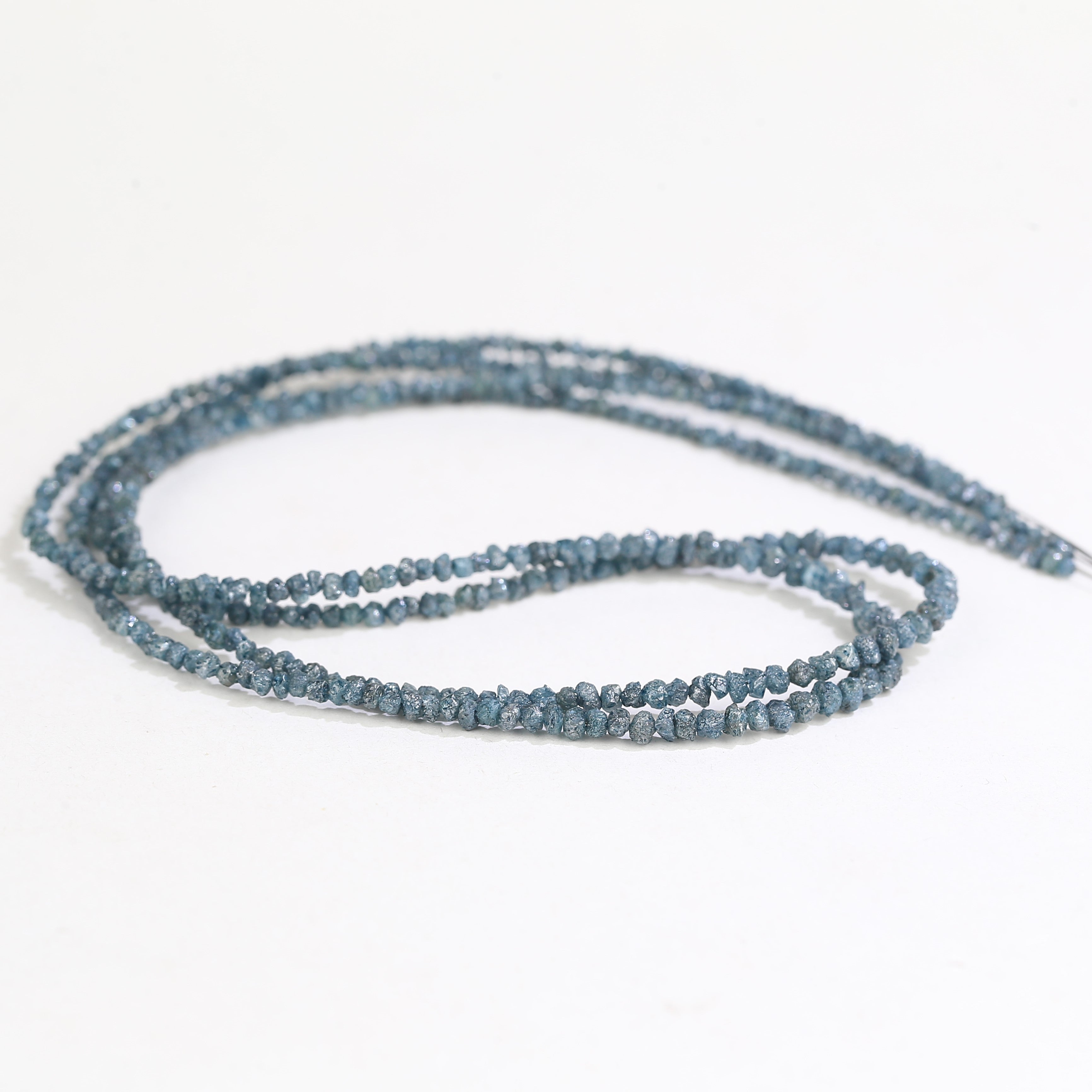 15 inch Natural Blue Rough Diamond Beads 1.30-2 MM
