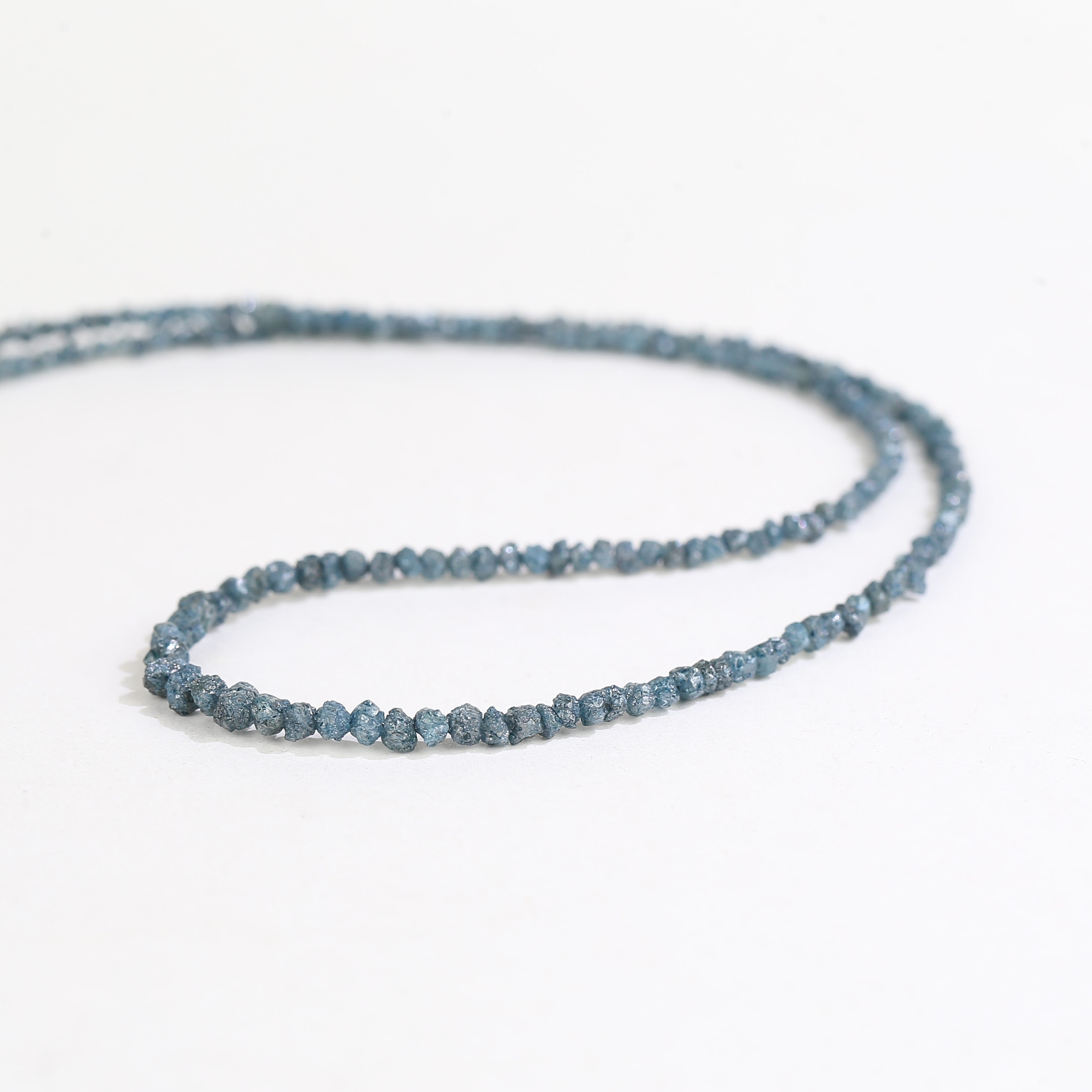 15 inch Natural Blue Rough Diamond Beads 1.30-2 MM