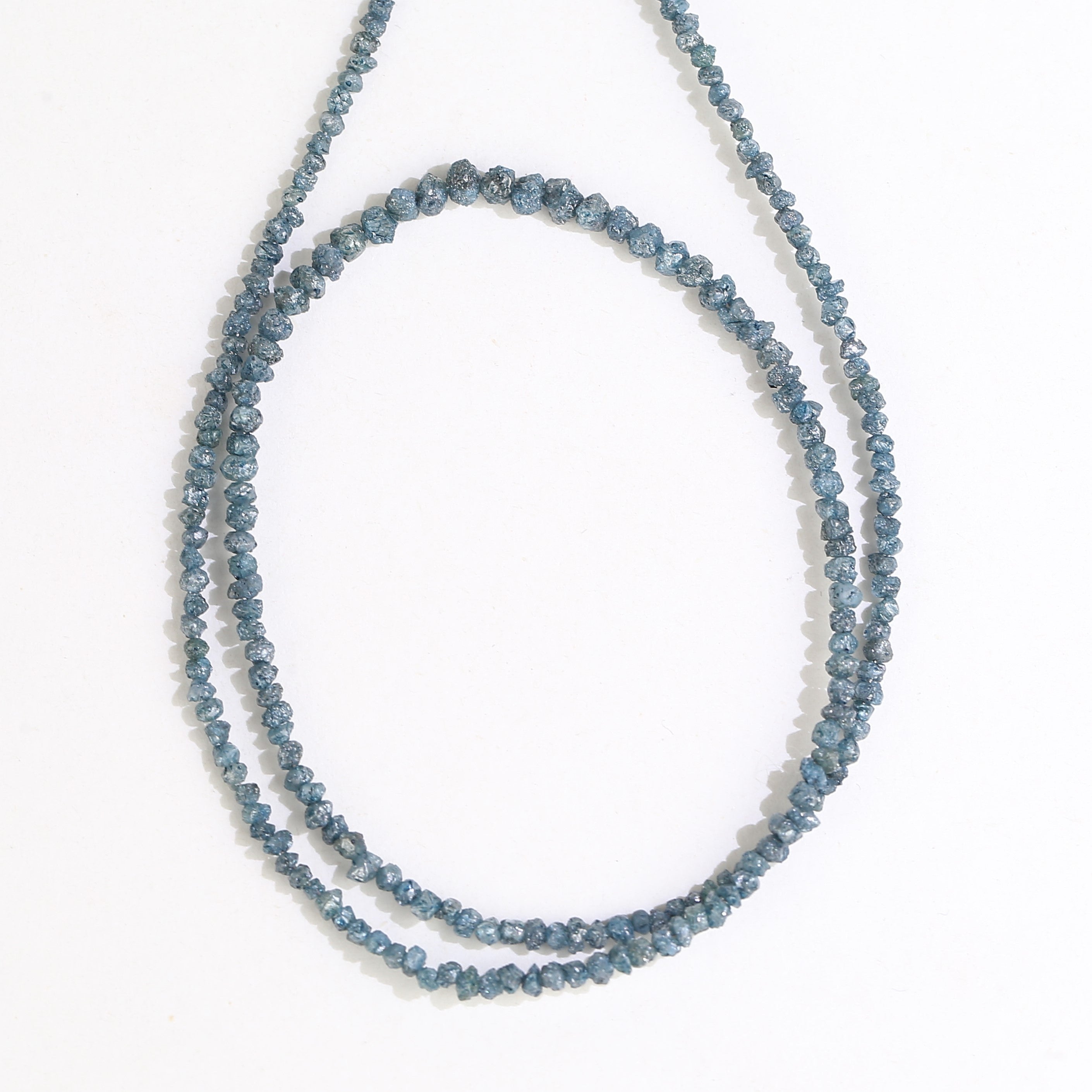 15 inch Natural Blue Rough Diamond Beads 1.30-2 MM