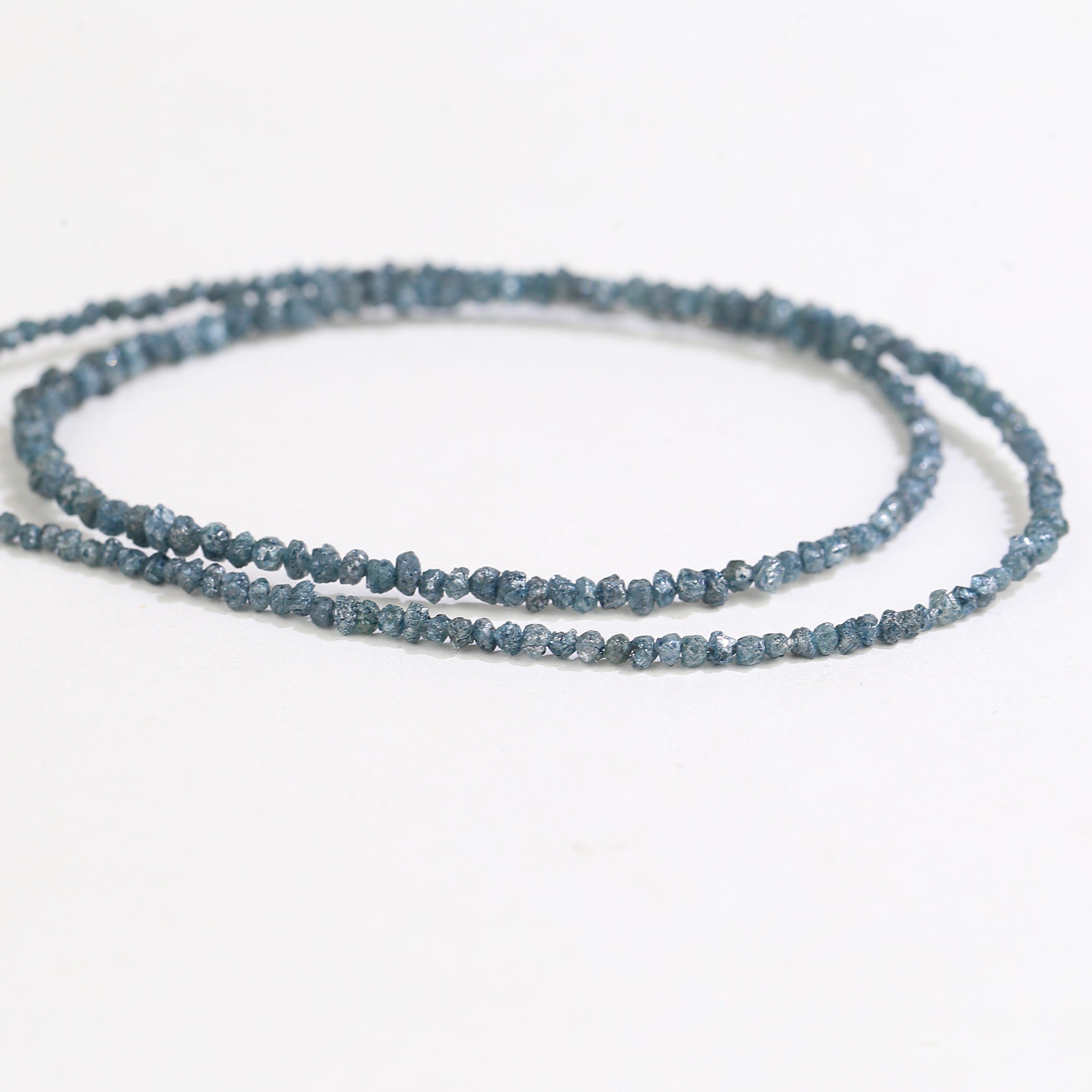 15 inch Natural Blue Rough Diamond Beads 1.30-2 MM