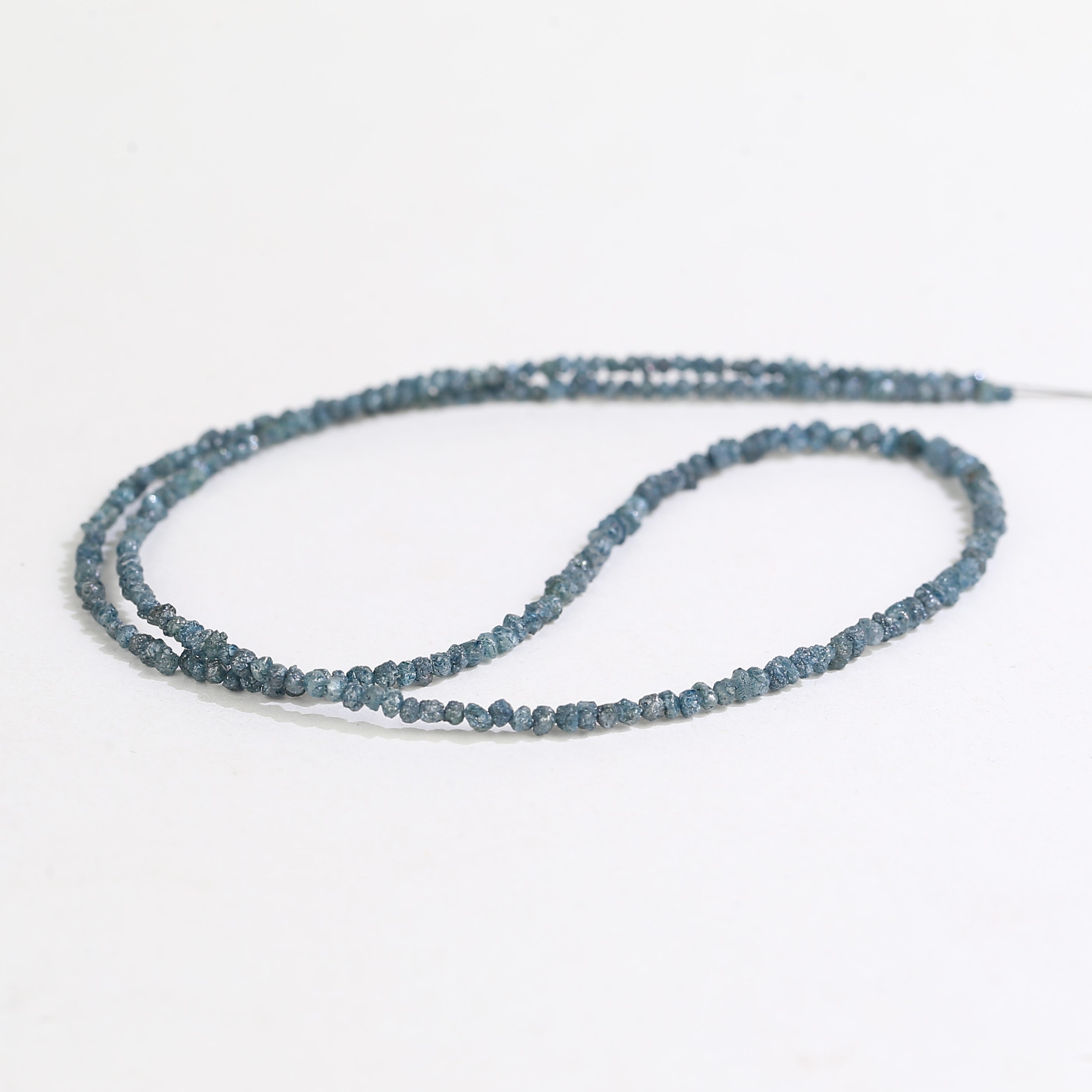 15 inch Natural Blue Rough Diamond Beads 1.30-2 MM