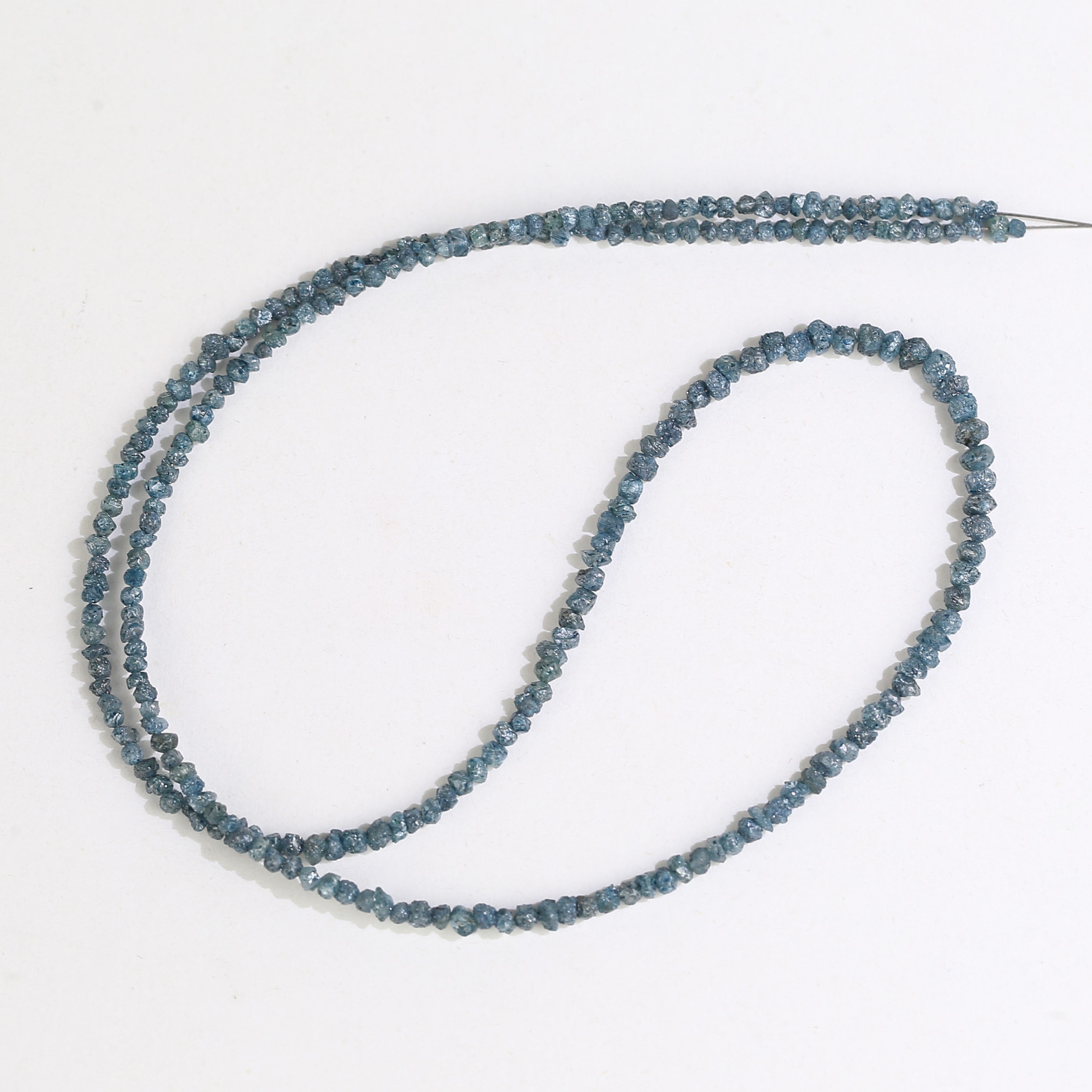 15 inch Natural Blue Rough Diamond Beads 1.30-2 MM