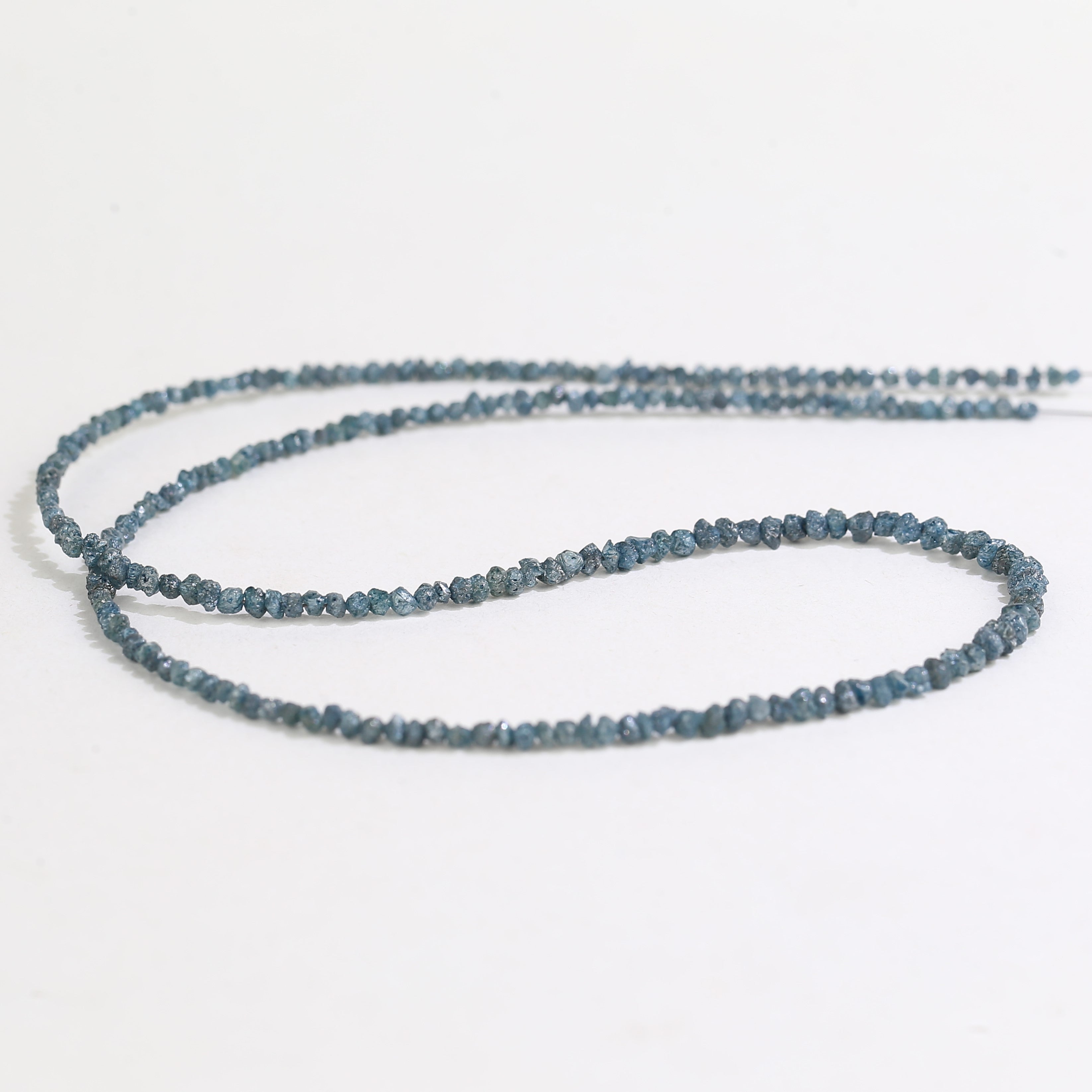 15 inch Natural Blue Rough Diamond Beads 1.30-2 MM
