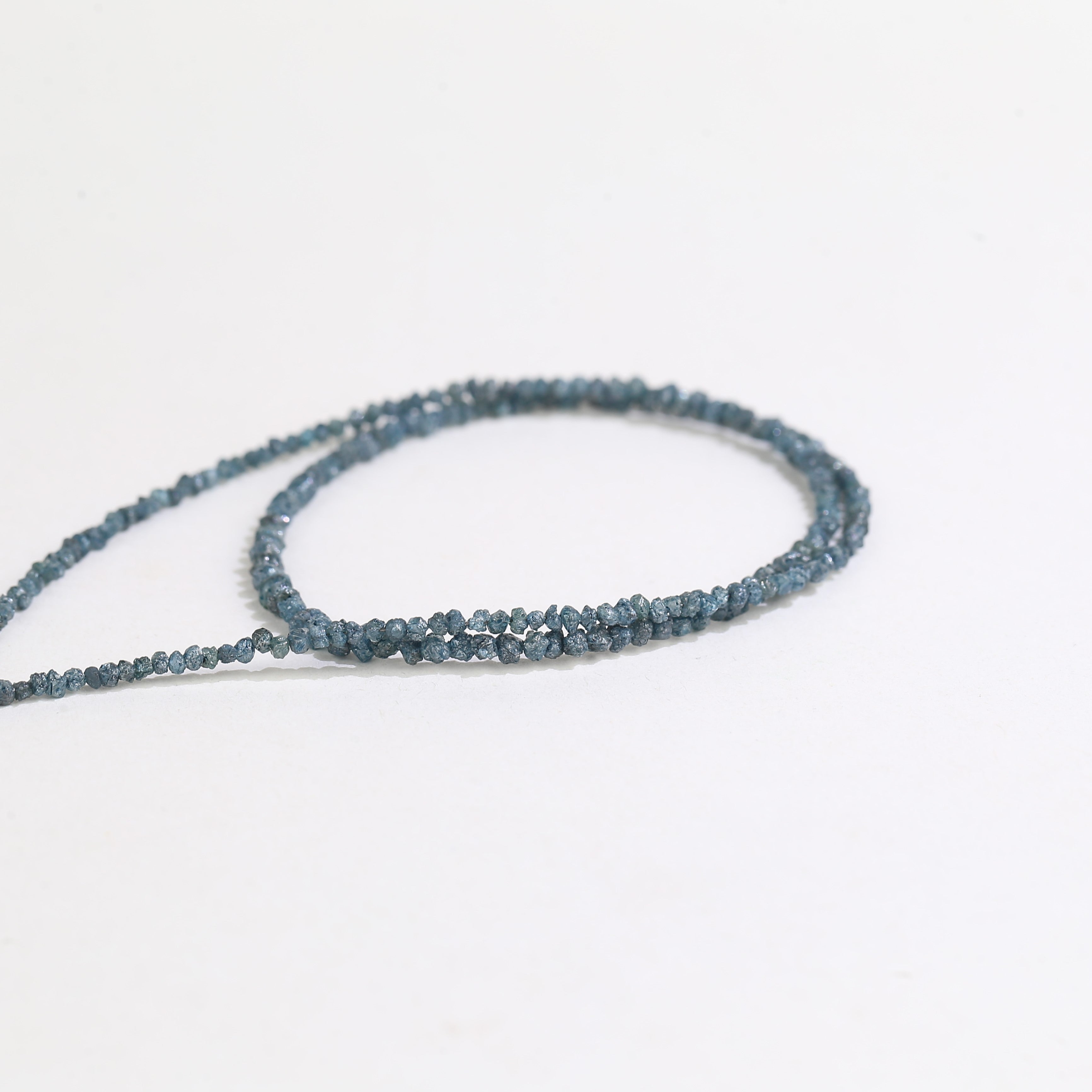 15 inch Natural Blue Rough Diamond Beads 1.30-2 MM