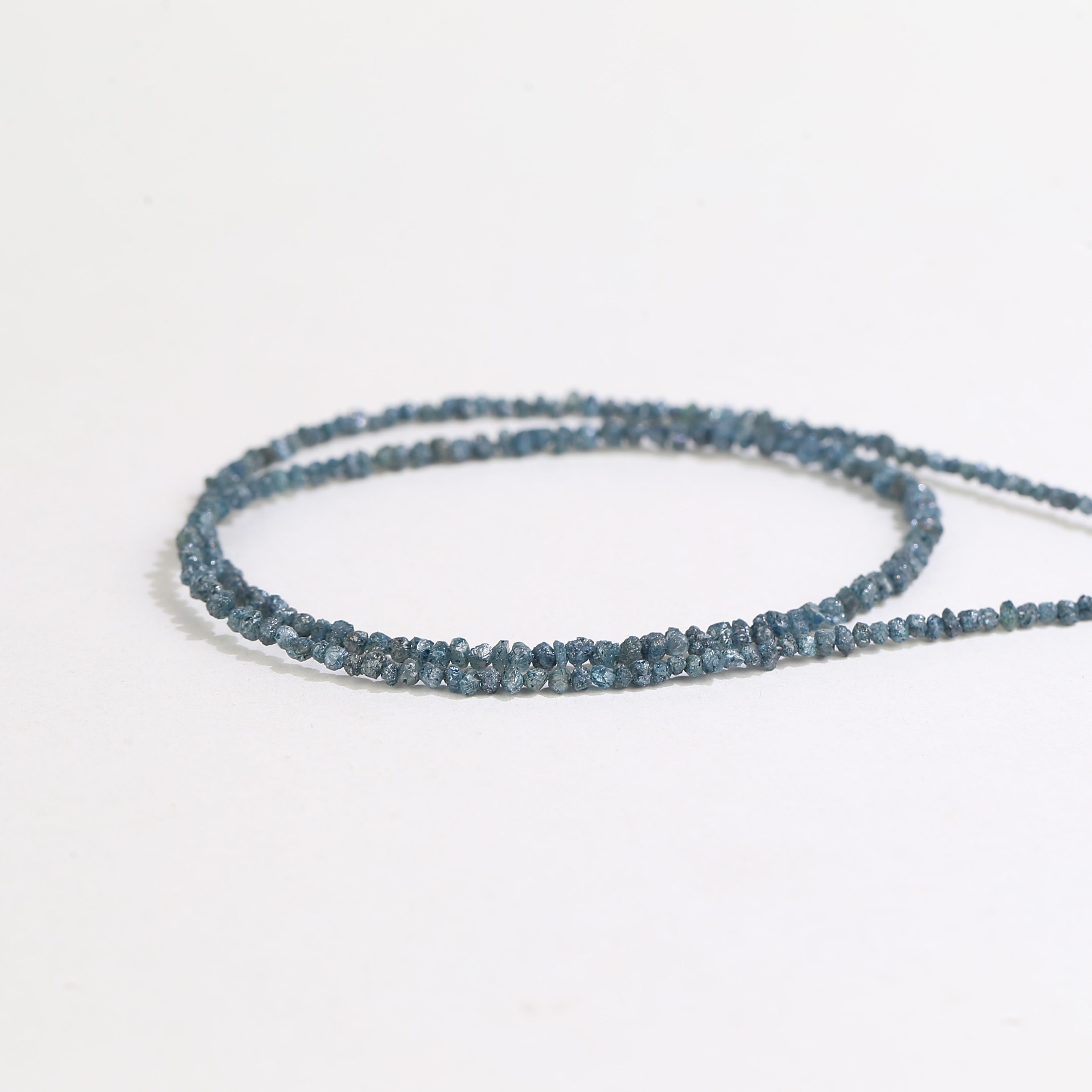 15 inch Natural Blue Rough Diamond Beads 1.30-2 MM