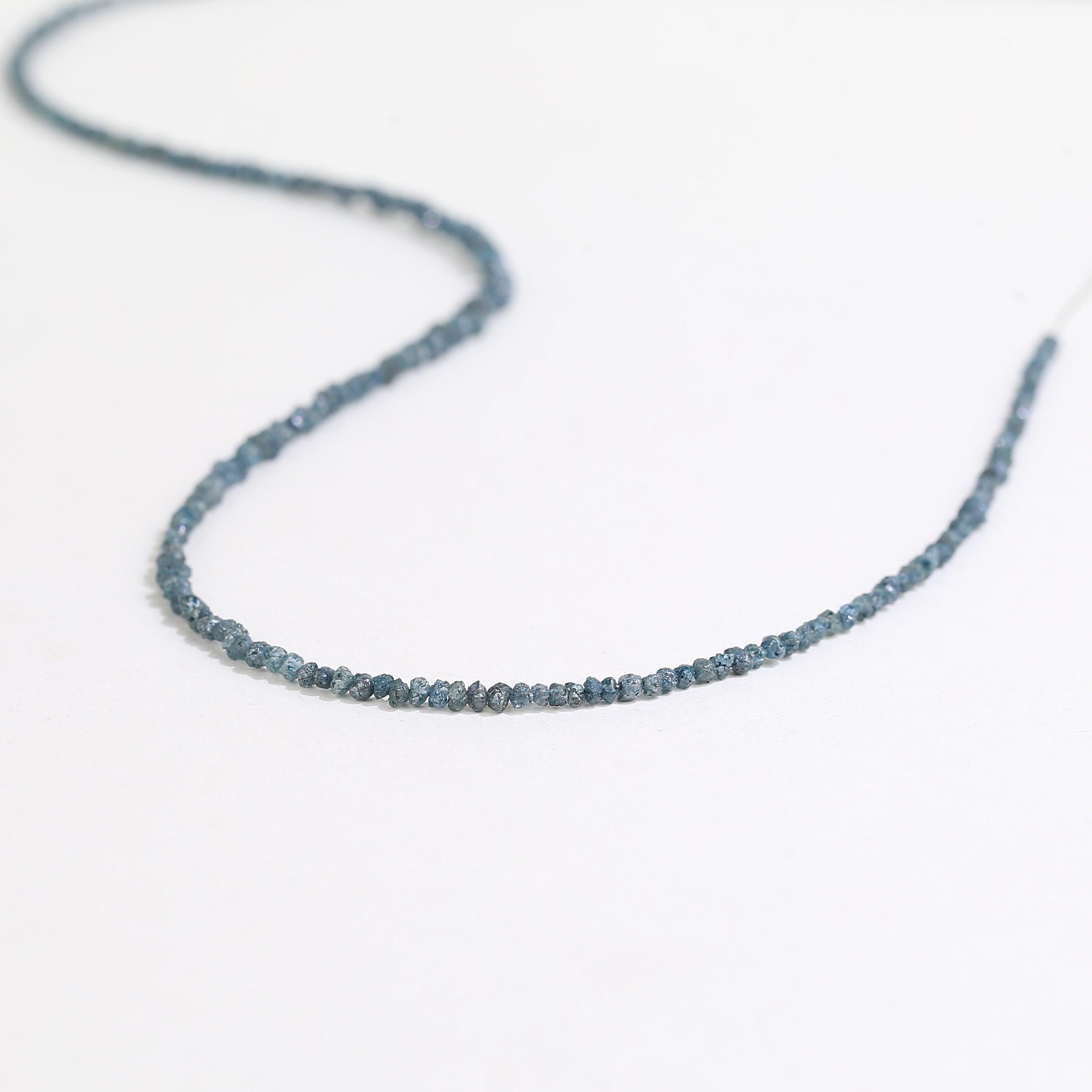 15 inch Natural Blue Rough Diamond Beads 1.30-2 MM