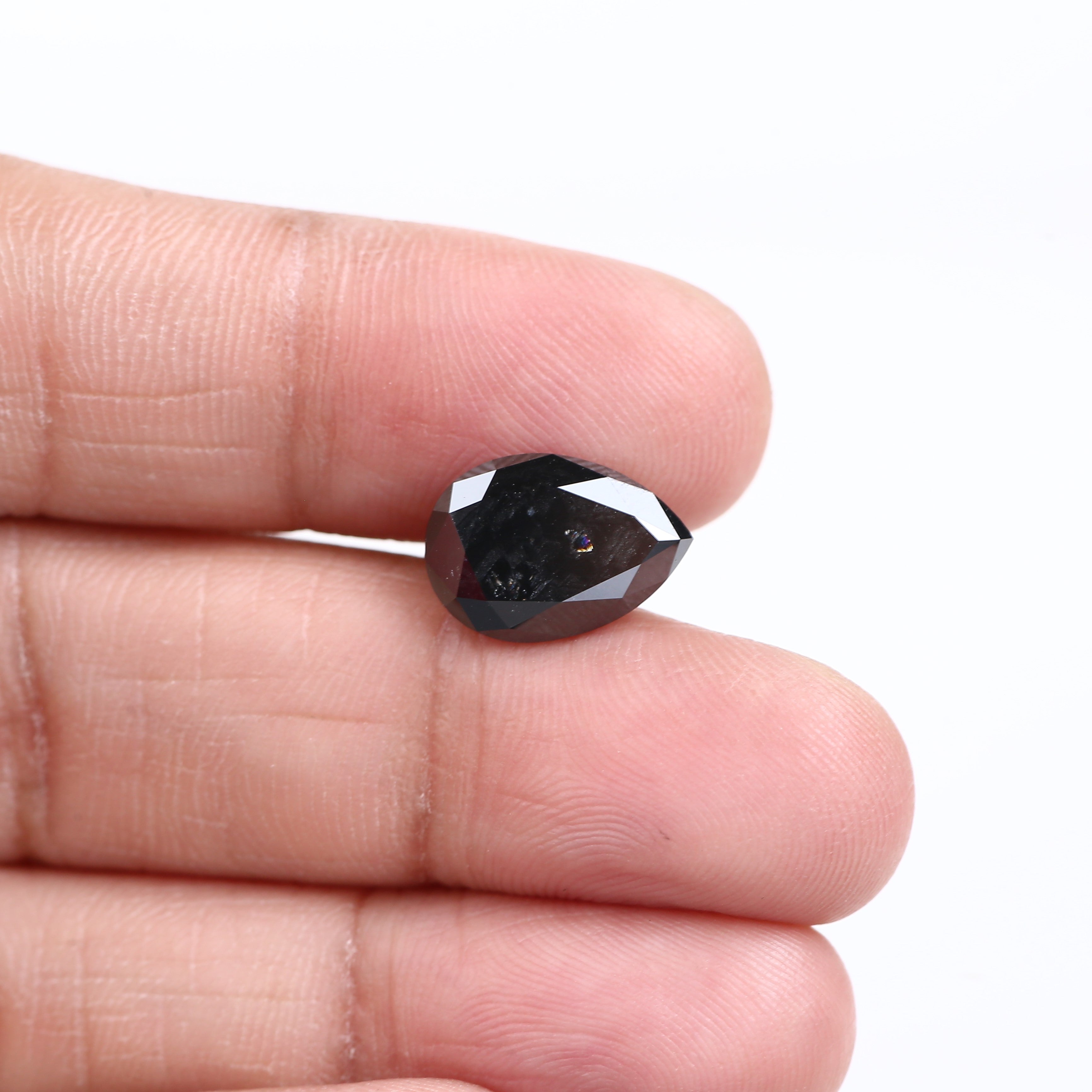 4 Carat Pear Black Diamond Loose Natural 12.70 Carat