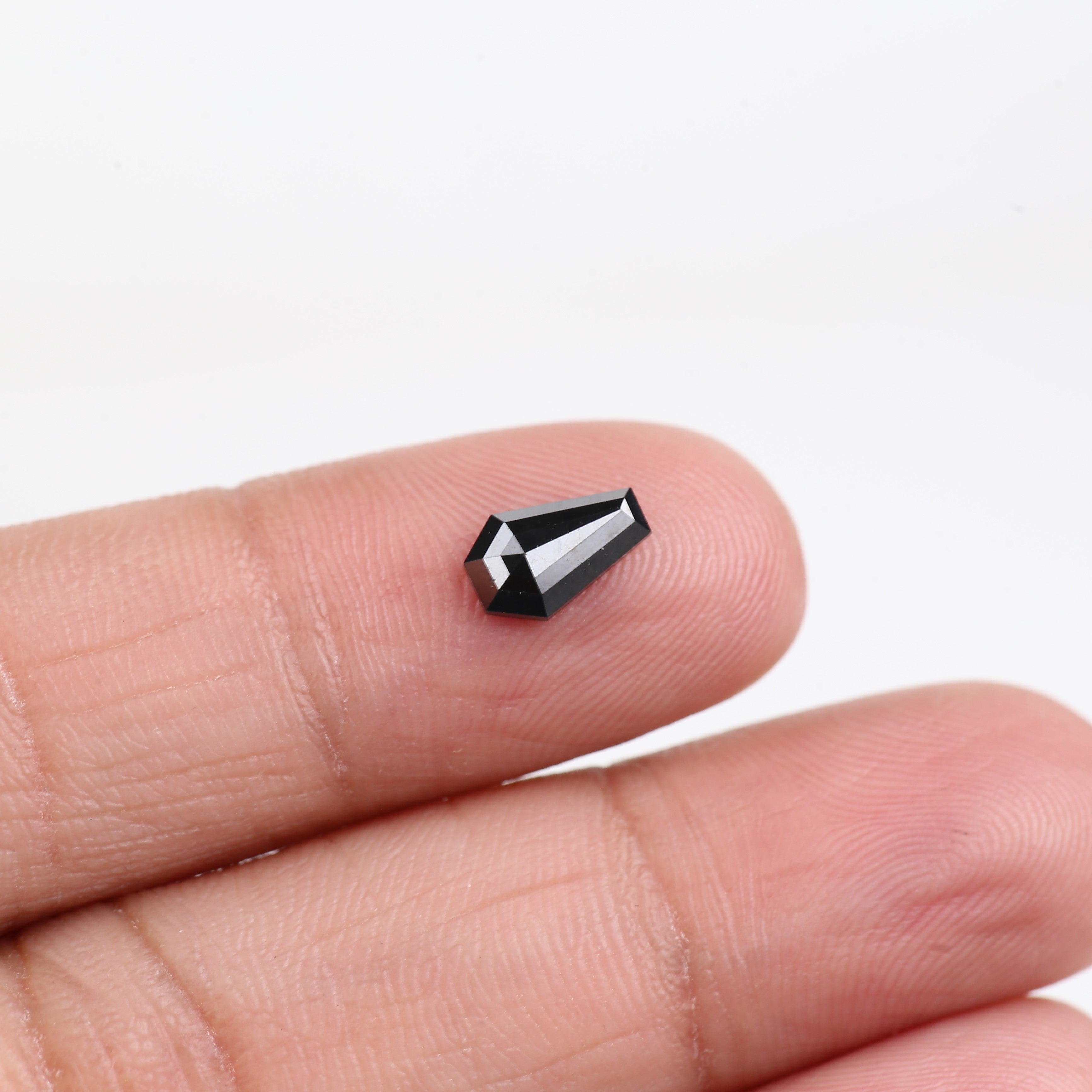 0.69 Carat Natural Coffin Black Diamond 8 MM