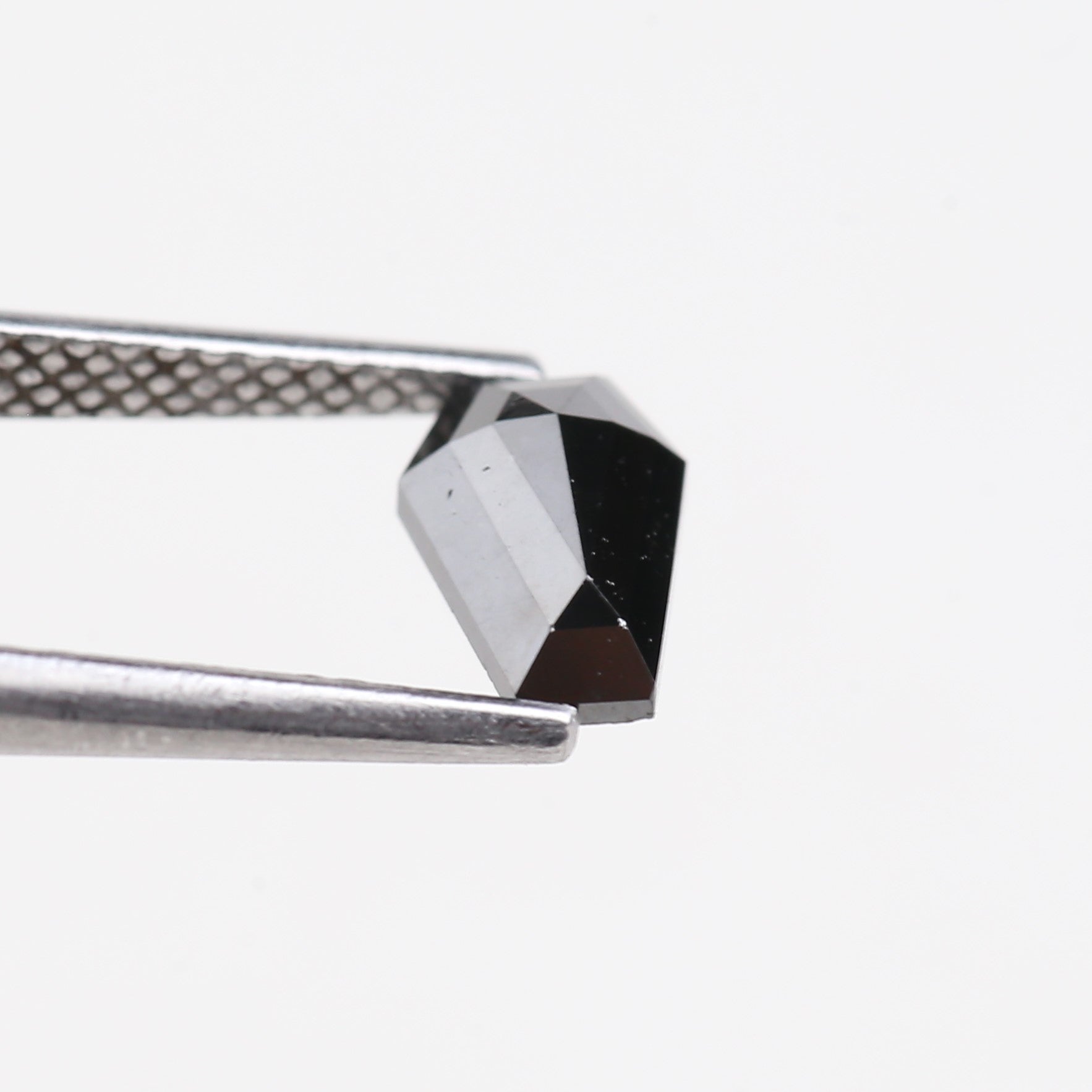 0.85 Carat Natural Coffin Cut Black Diamond 8 MM