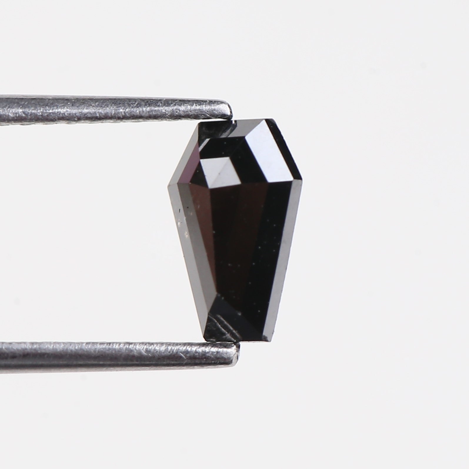 0.85 Carat Natural Coffin Cut Black Diamond 8 MM