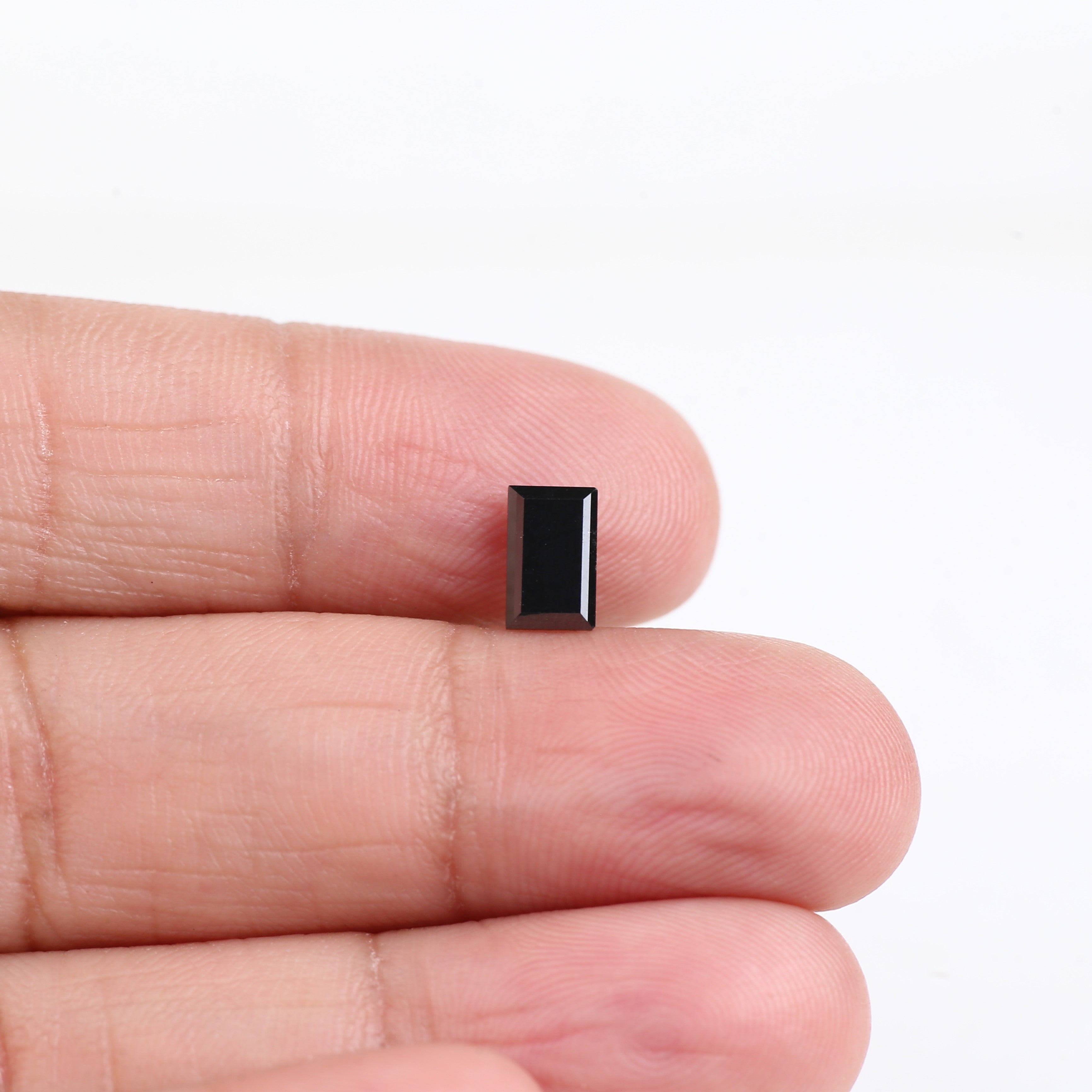 0.92 Carat Baguette Cut Black Loose Diamond 7.20 MM