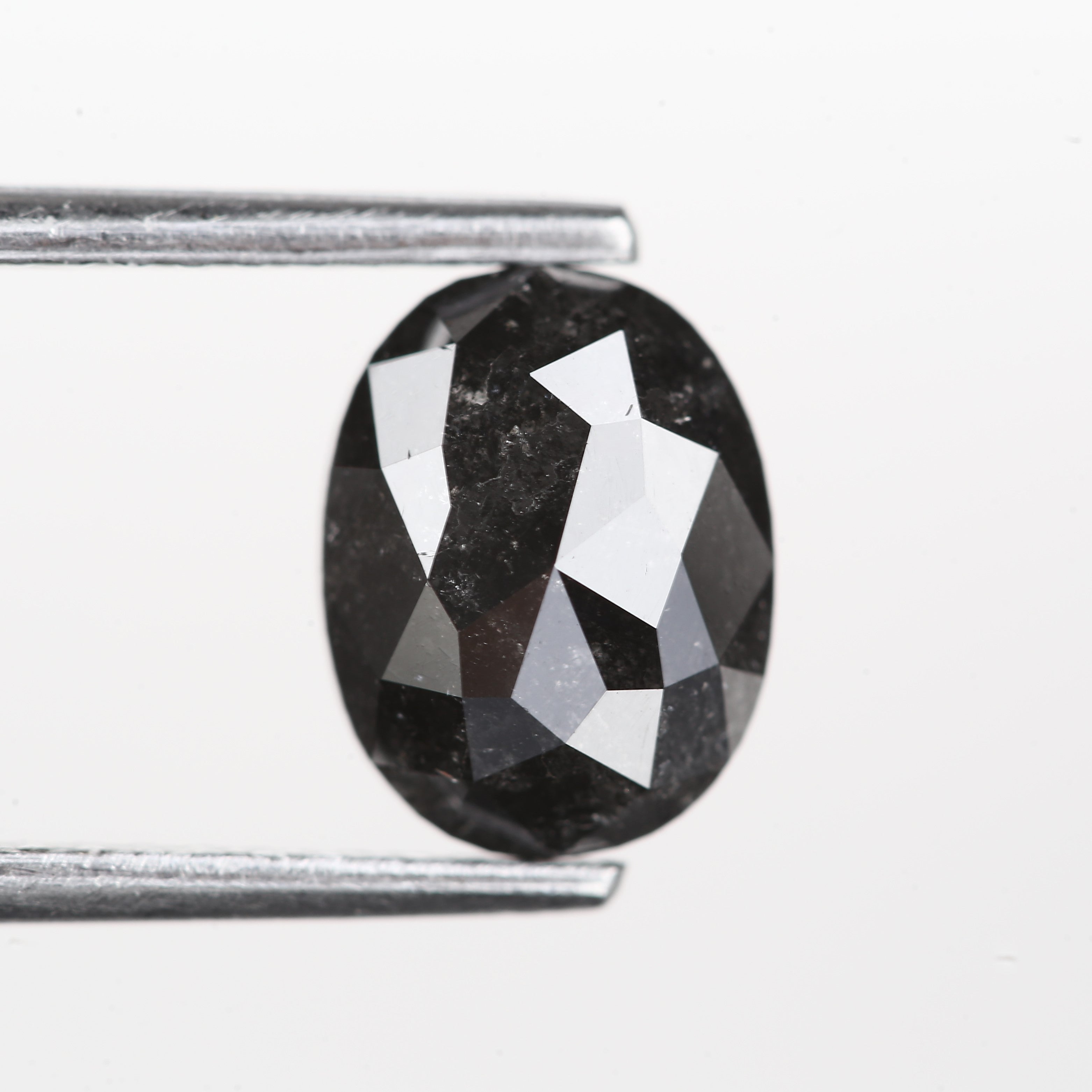 1.69 Carat Oval Cut Loose Diamond Salt And Pepper 8.10 MM