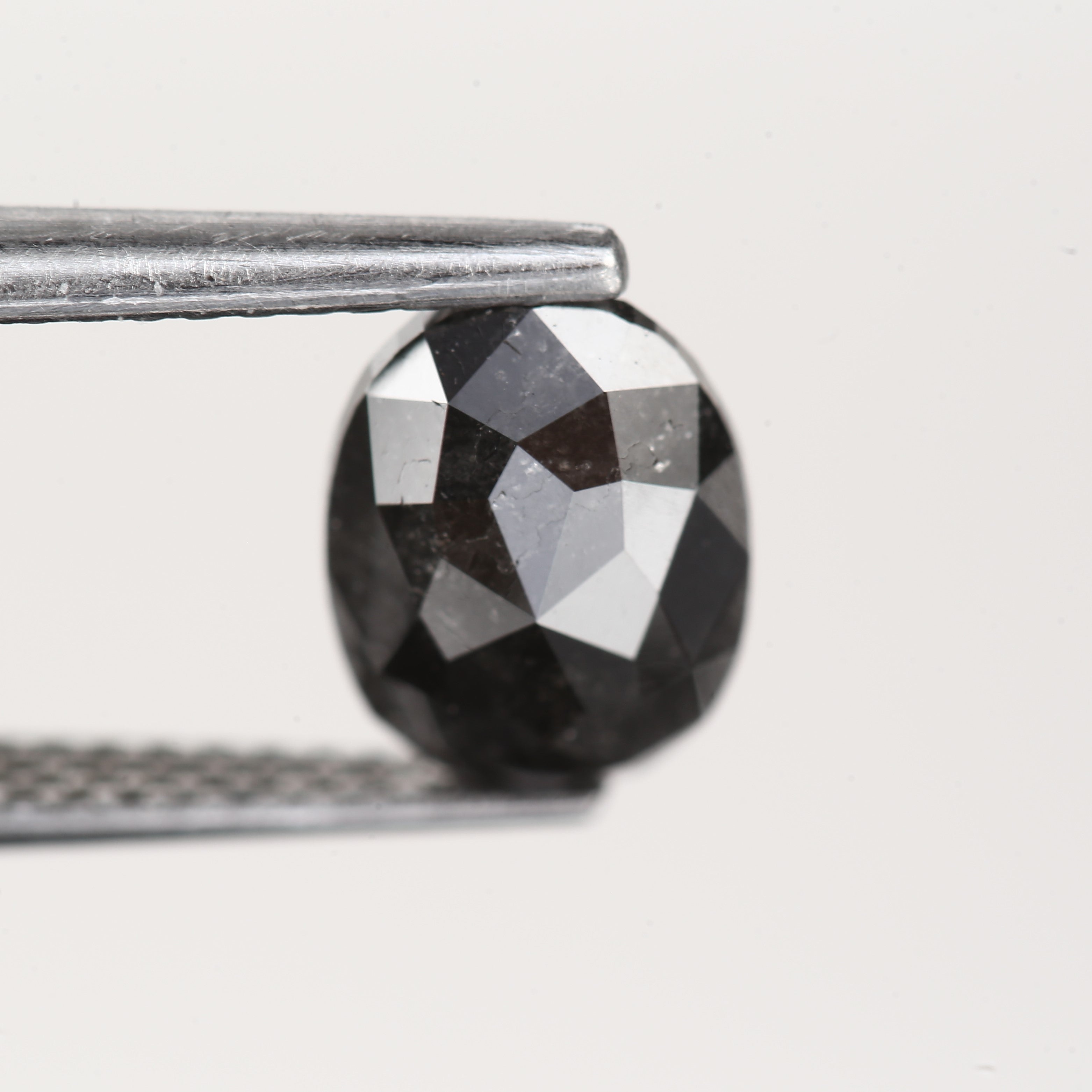 1.69 Carat Oval Cut Loose Diamond Salt And Pepper 8.10 MM