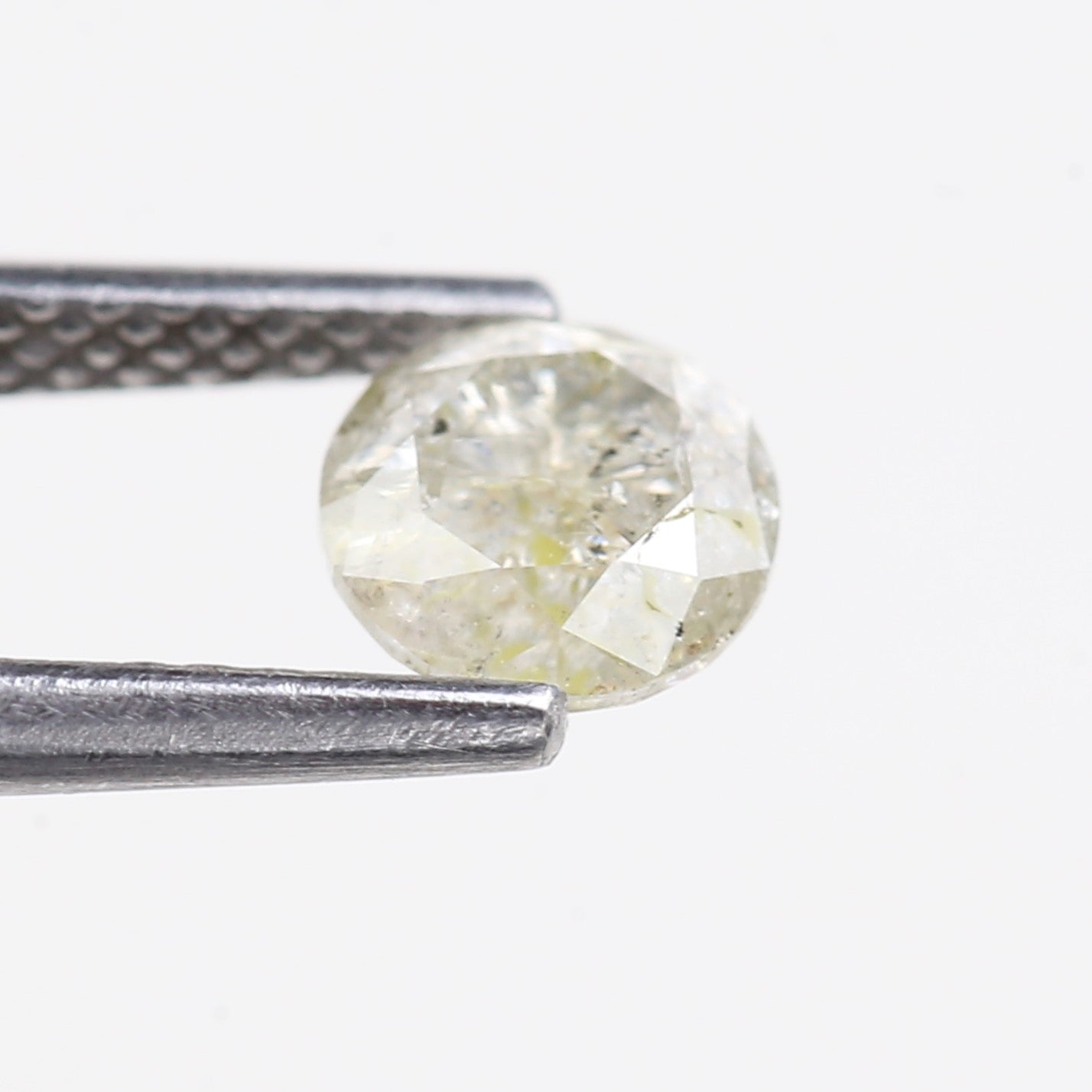 0.72 Carat Natural Grey Round Salt and Pepper Icy Diamond 5.38 MM