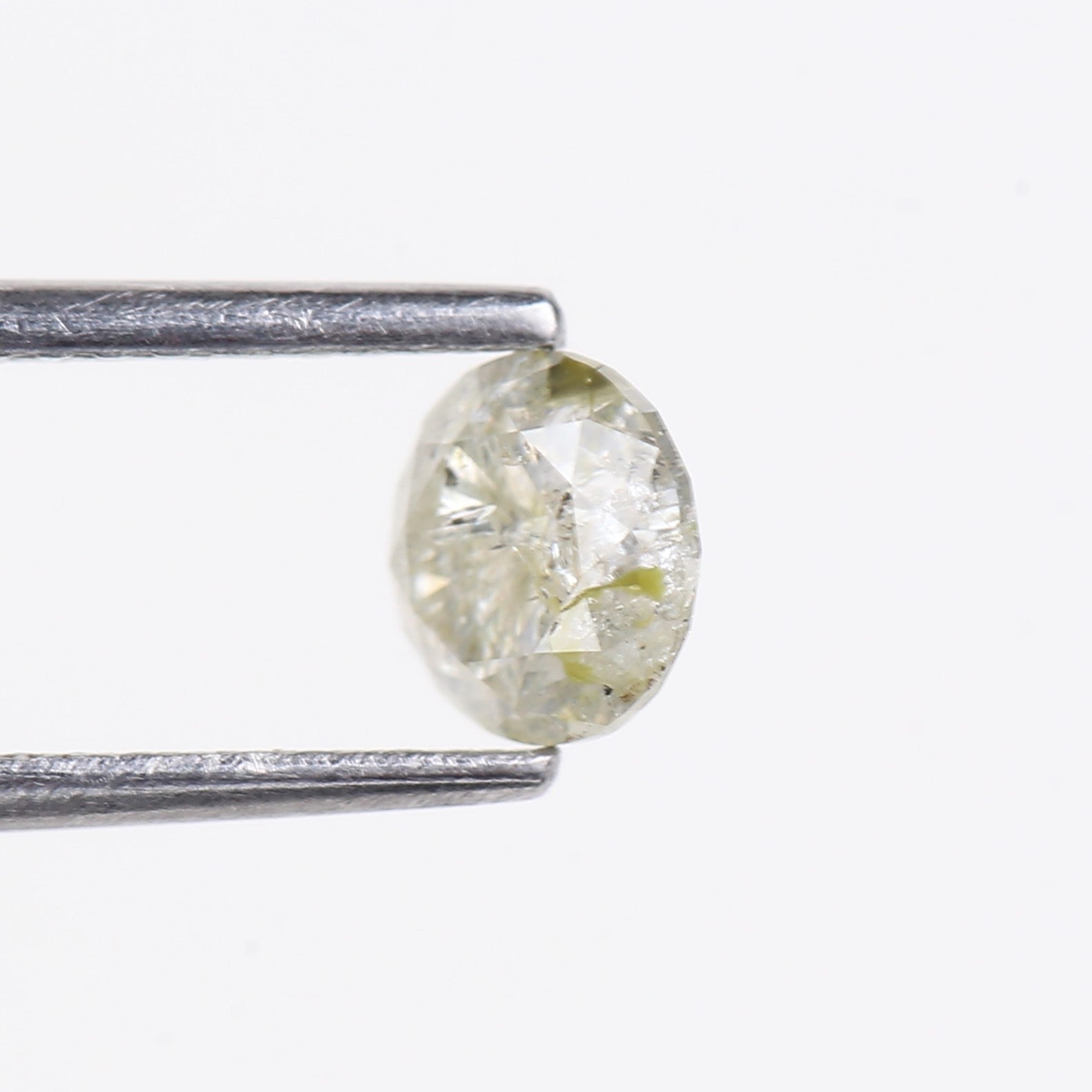 0.72 Carat Natural Grey Round Salt and Pepper Icy Diamond 5.38 MM