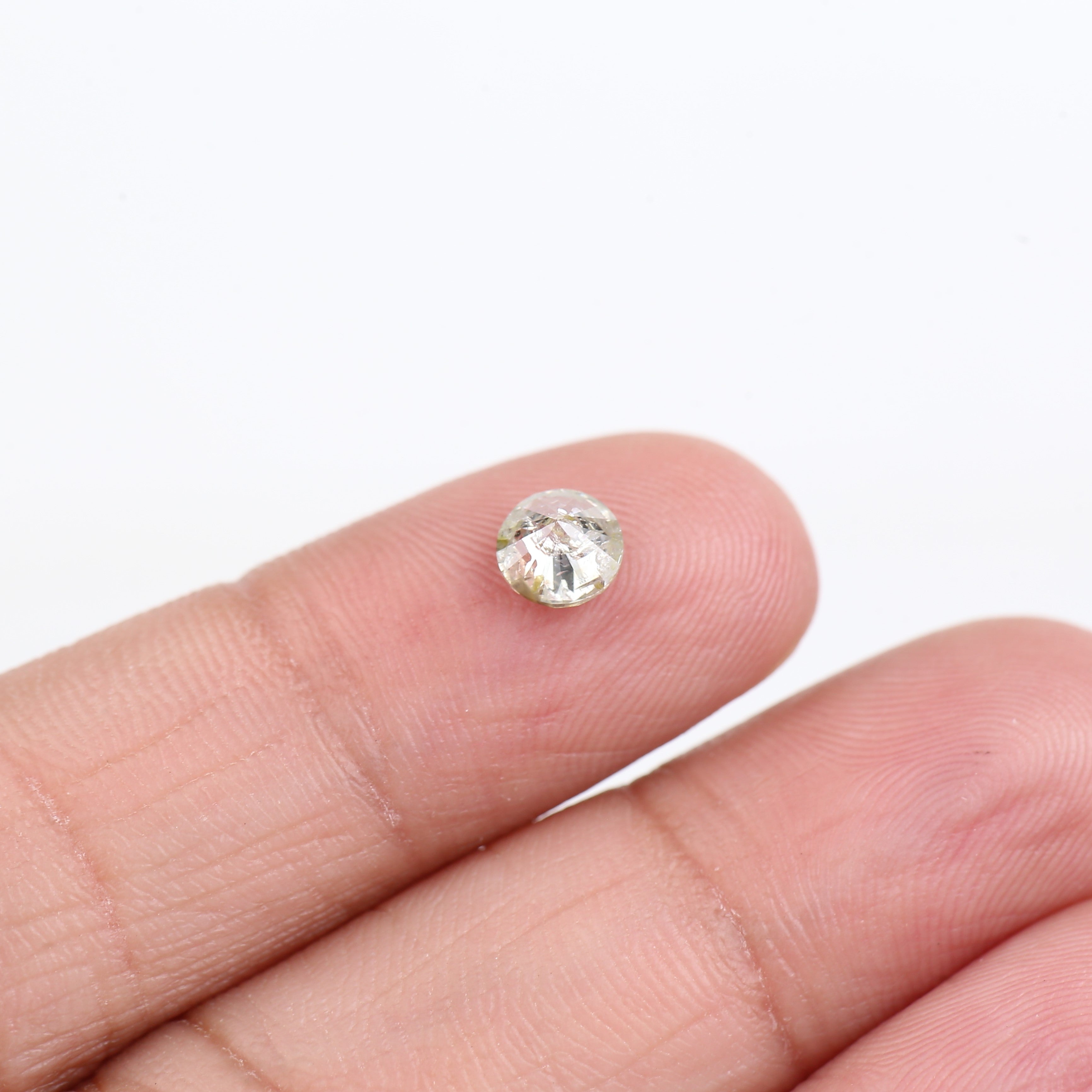 0.72 Carat Natural Grey Round Salt and Pepper Icy Diamond 5.38 MM