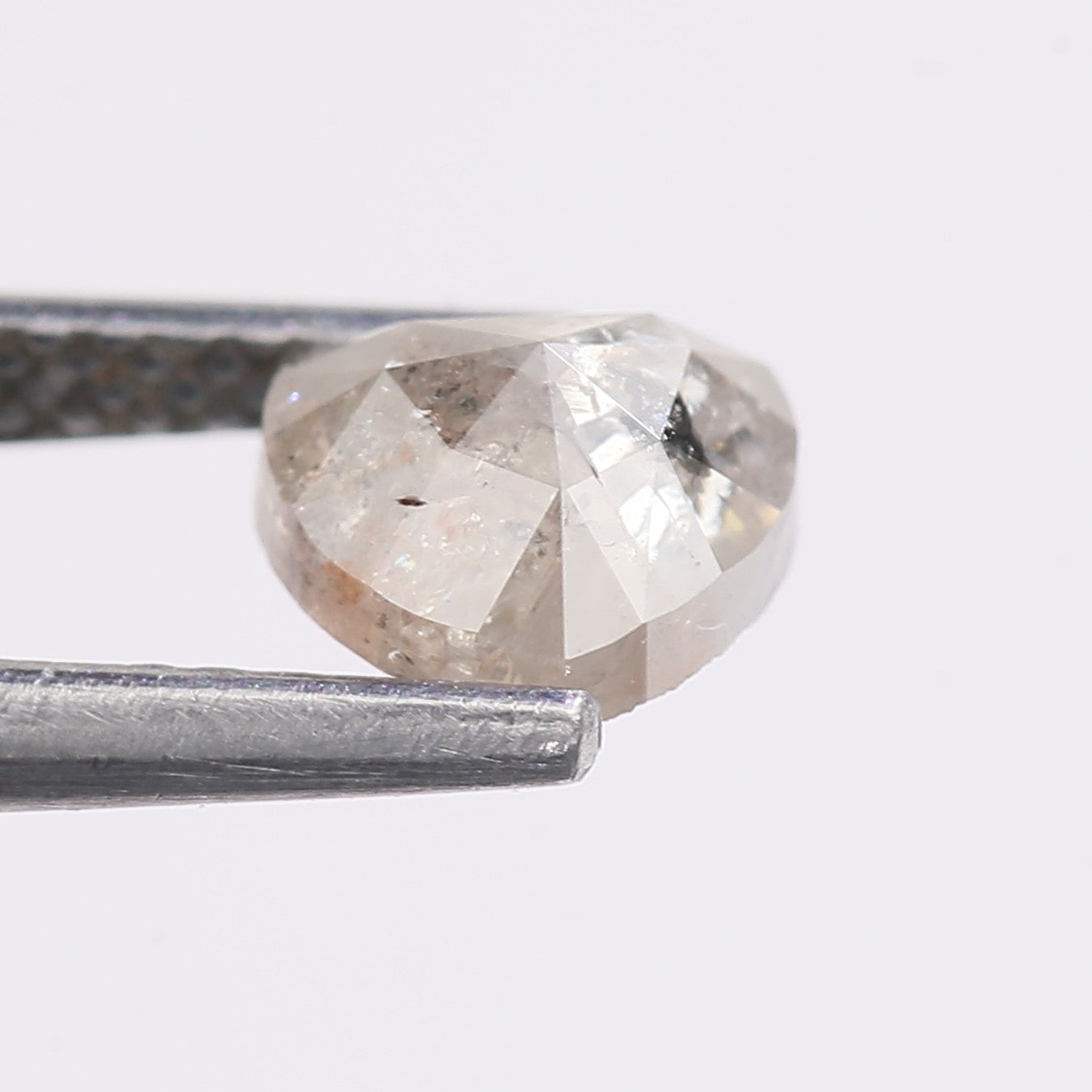 0.82 Carat Natural Salt And Pepper Heart Shape Diamond 5.46 MM