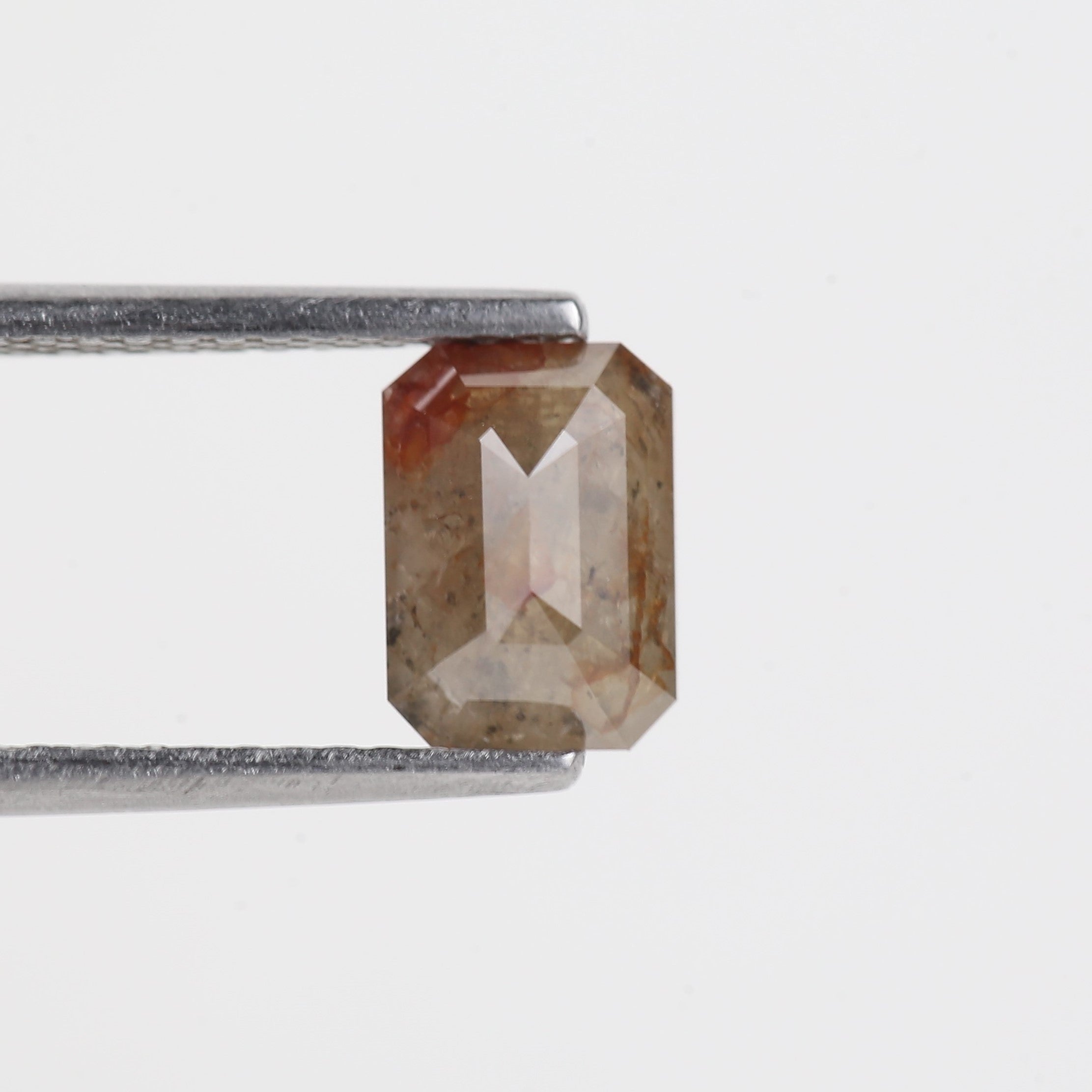 1 Carat Salt And Pepper Diamond Emerald Cut Natural 7.07 MM