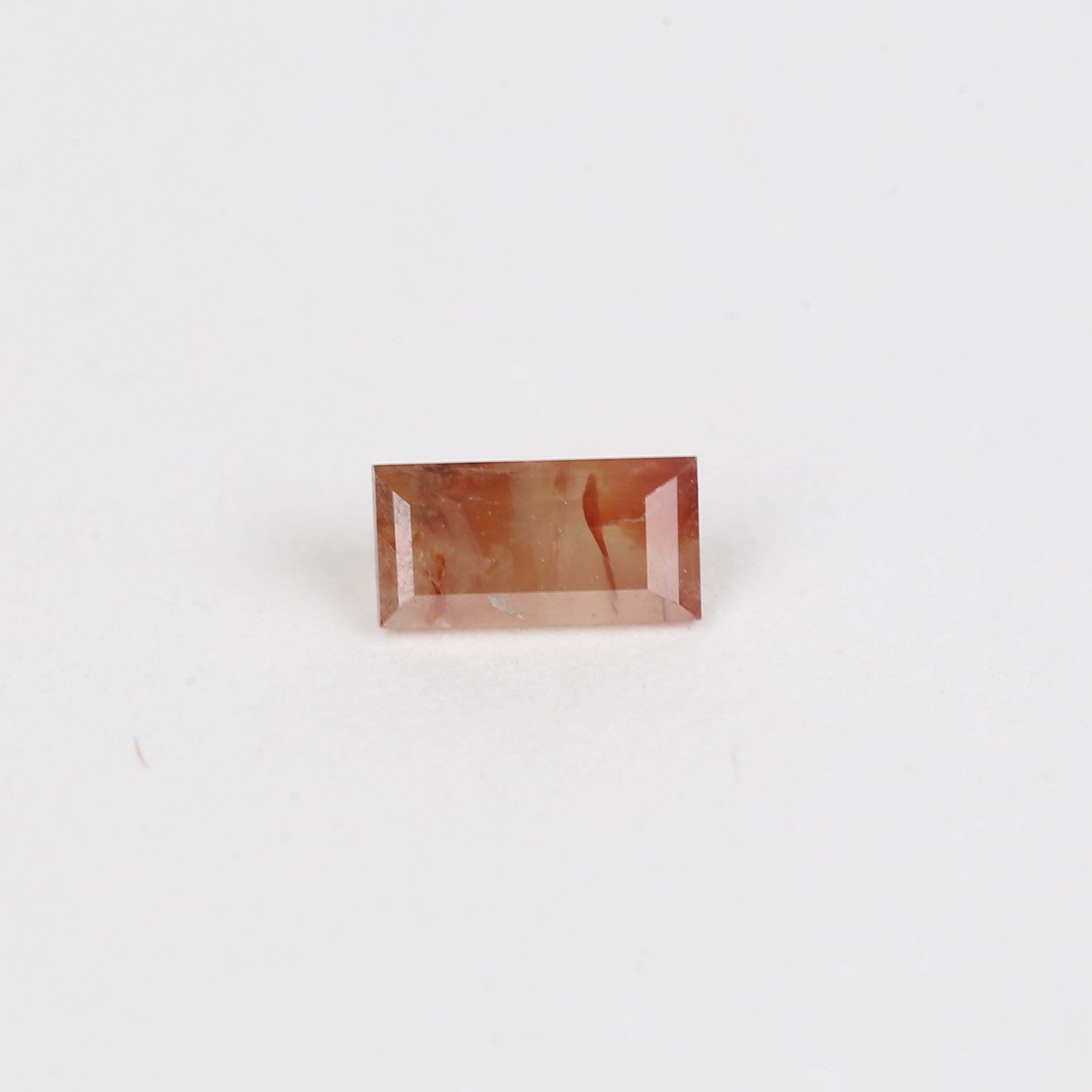 0.44 Carat Natural Orange Baguette Natural Salt And Pepper Diamond 6.07 MM