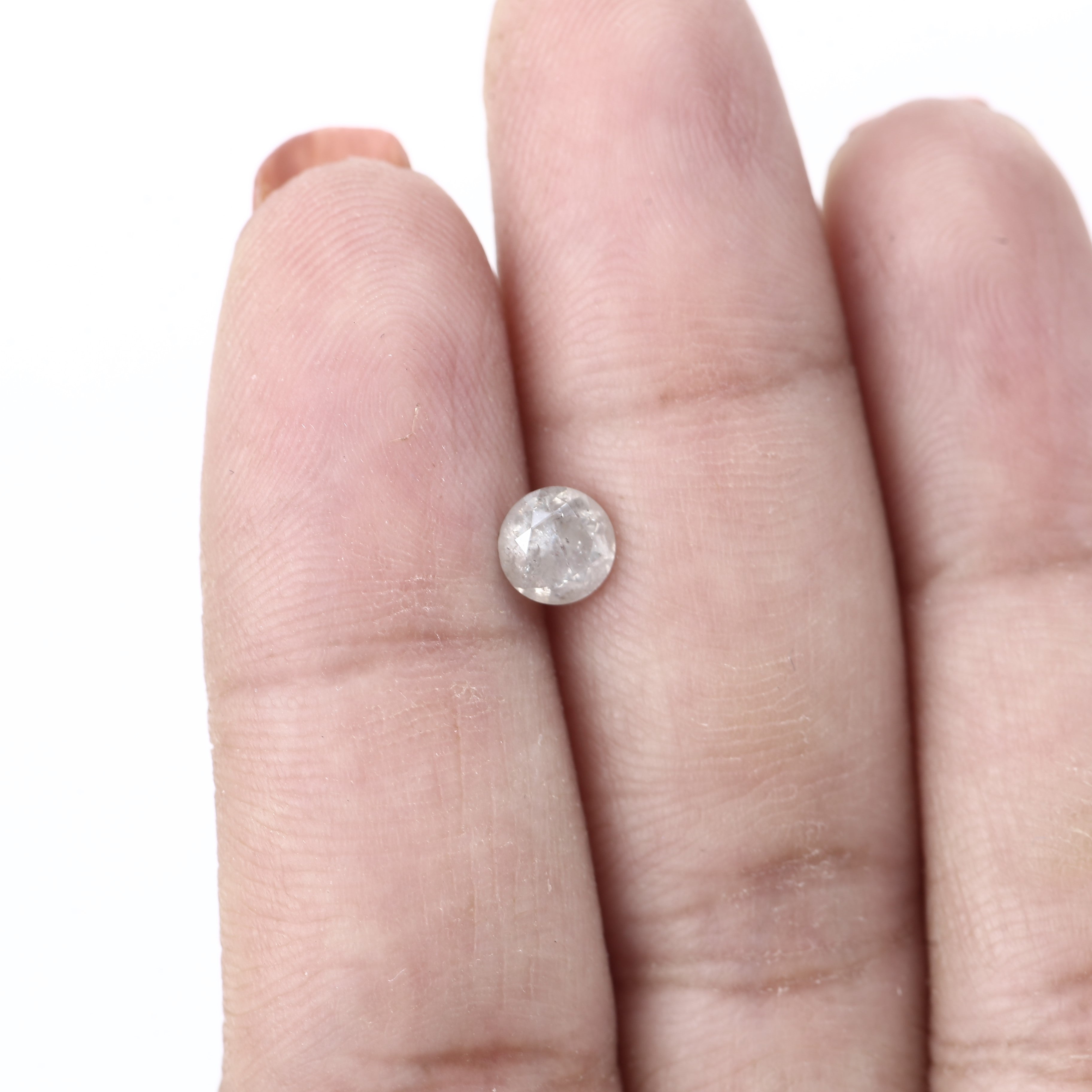 0.66 Carat Opalescent Salt and Pepper Round Shape Diamond 5.3 MM