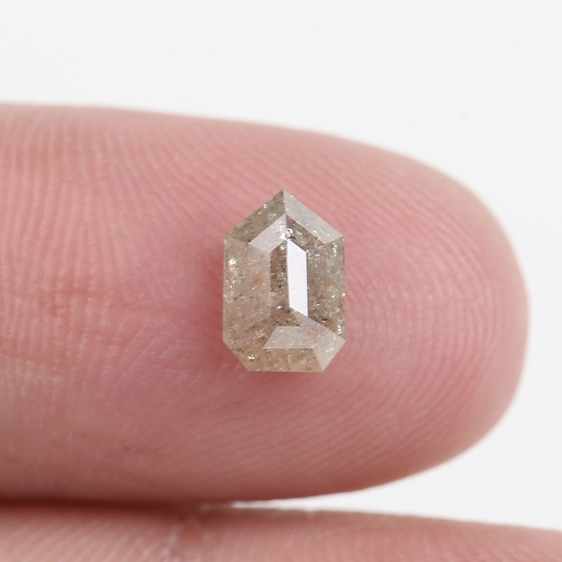 0.86 Carat Bullet Cut Diamond Salt And Pepper Natural Diamond 6.91 MM