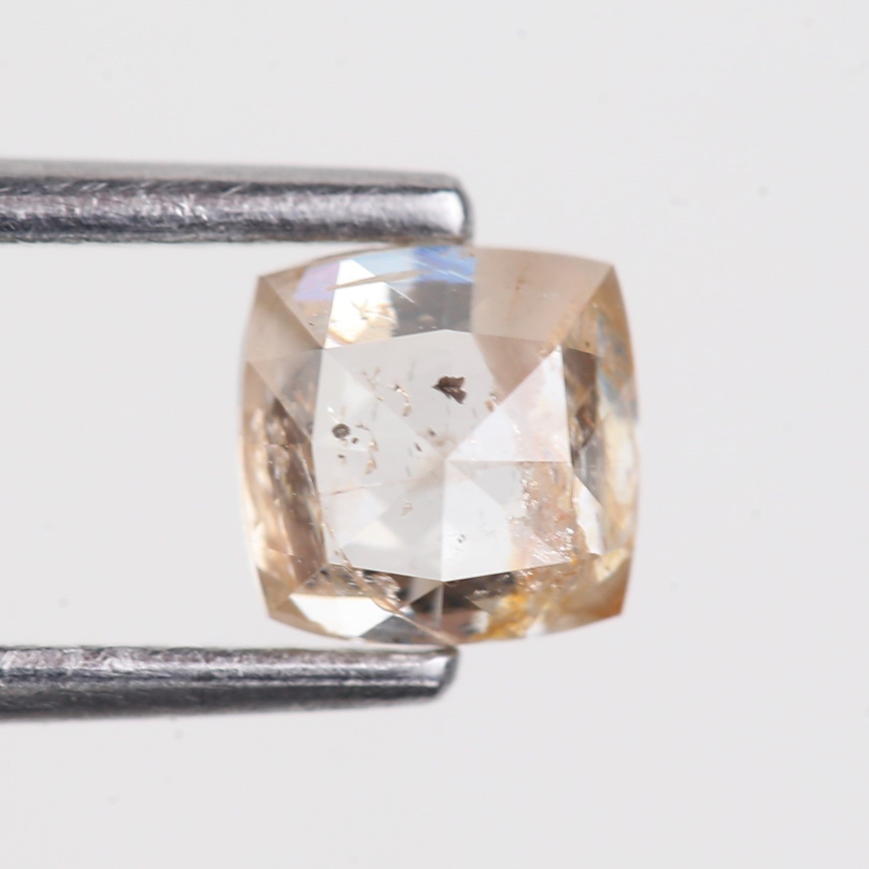 0.81 Carat Natural Cushion Double Cut Salt and Pepper Diamond 5 MM