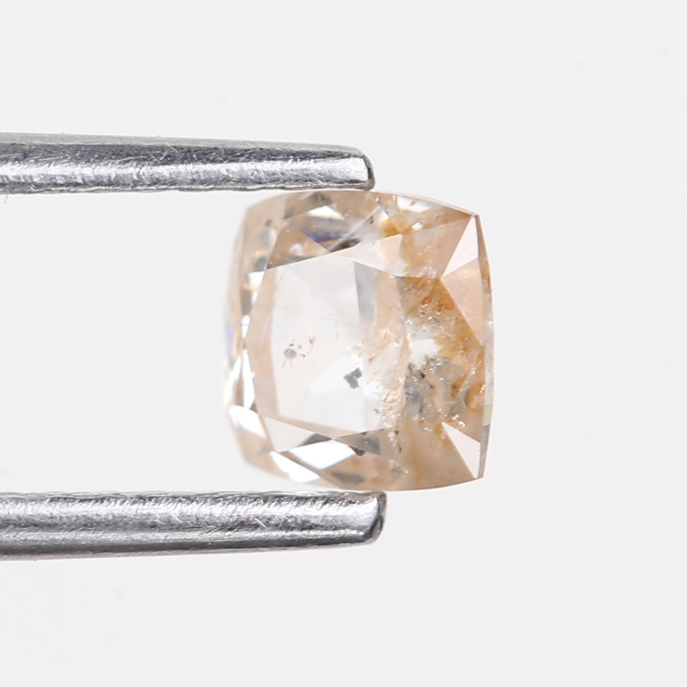 0.81 Carat Natural Cushion Double Cut Salt and Pepper Diamond 5 MM