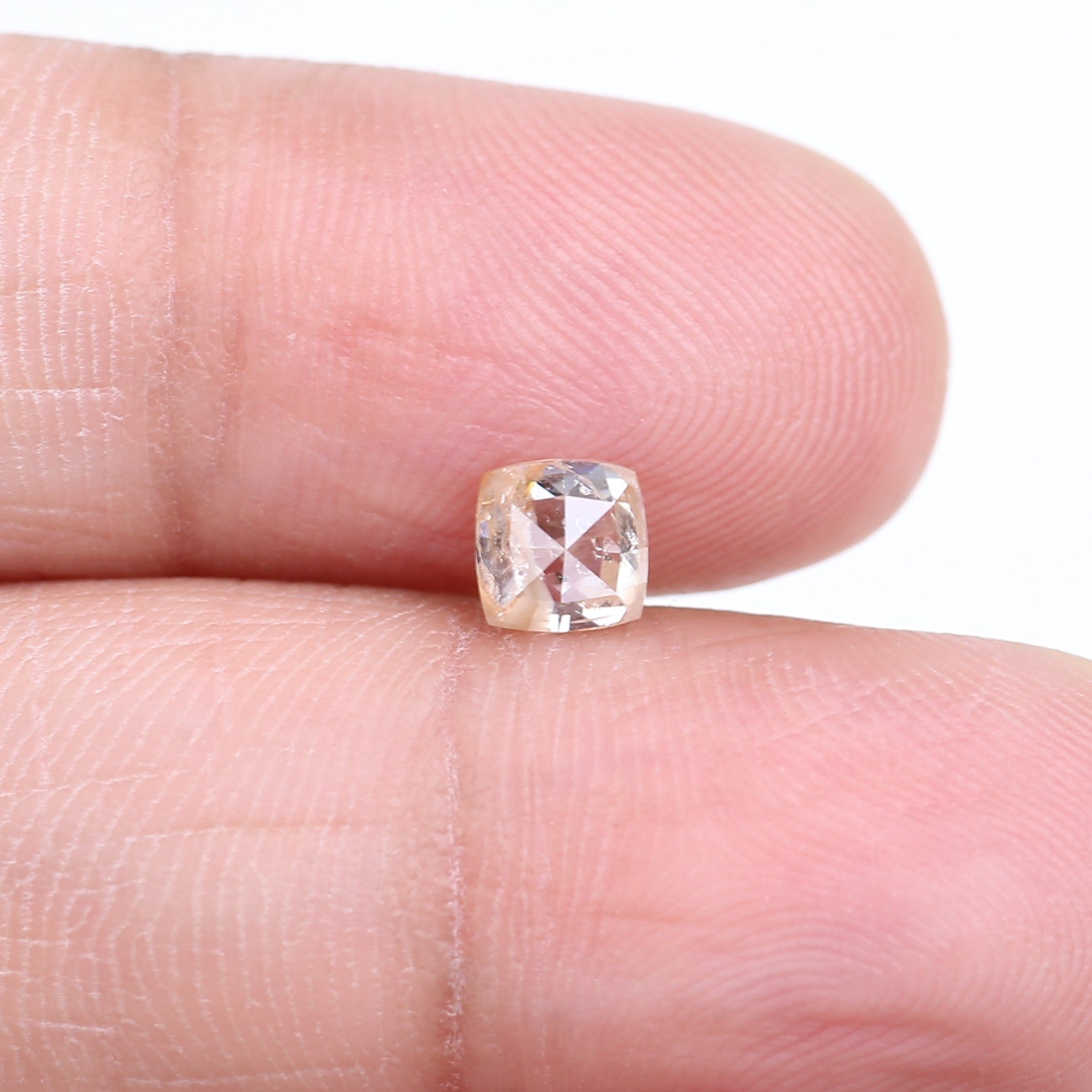 0.81 Carat Natural Cushion Double Cut Salt and Pepper Diamond 5 MM