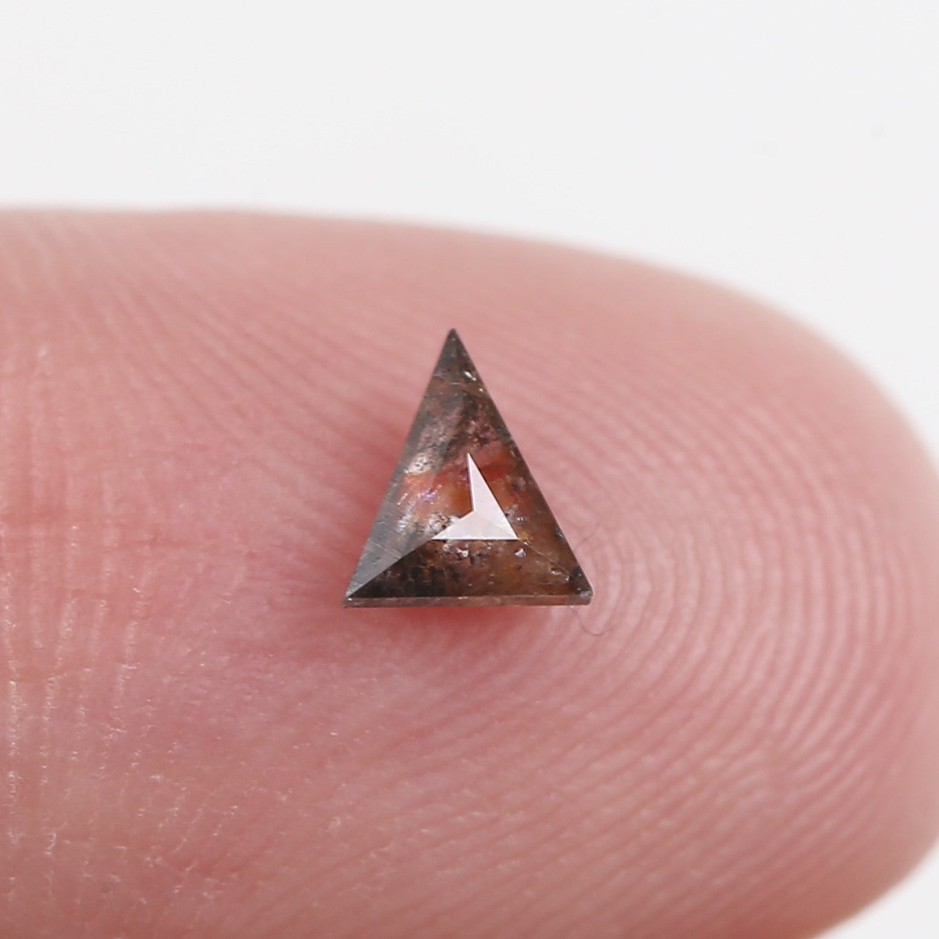 0.25 Carat Triangle Salt And Pepper Diamond Natural Loose Diamond 5.05 MM