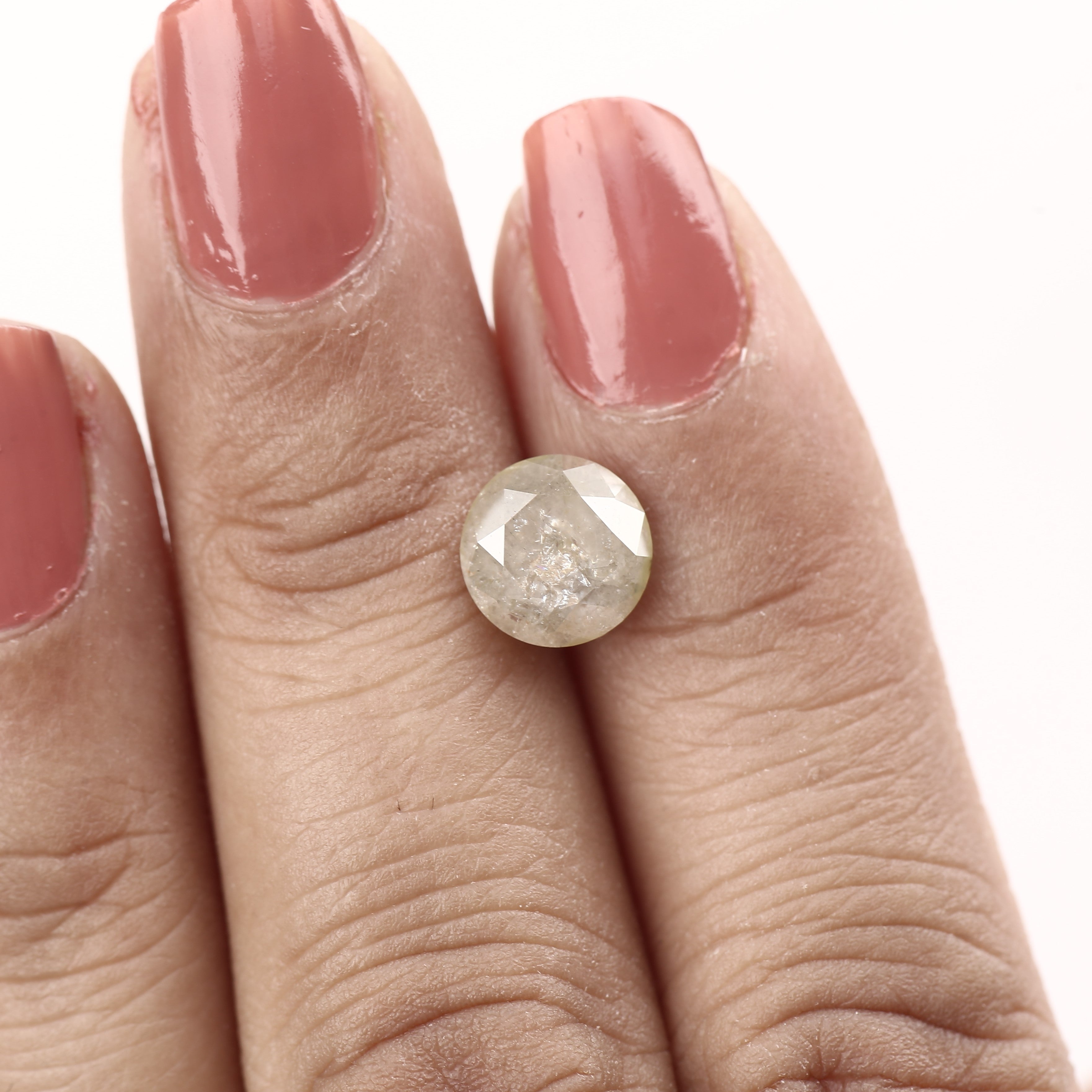 2.47 Carat Fancy Gray Round Brilliant Diamond 8 MM