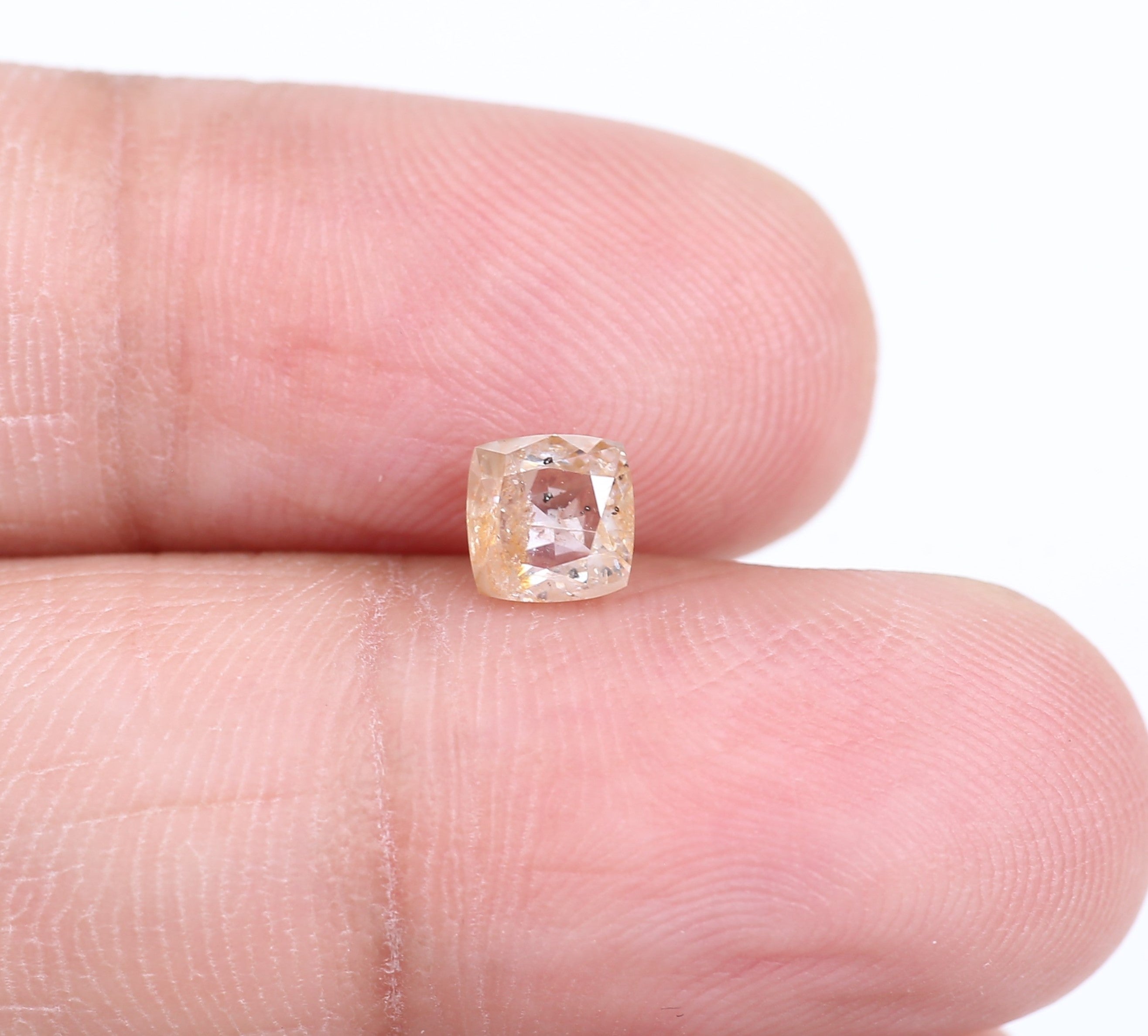 0.81 Carat Natural Cushion Double Cut Salt and Pepper Diamond 5 MM