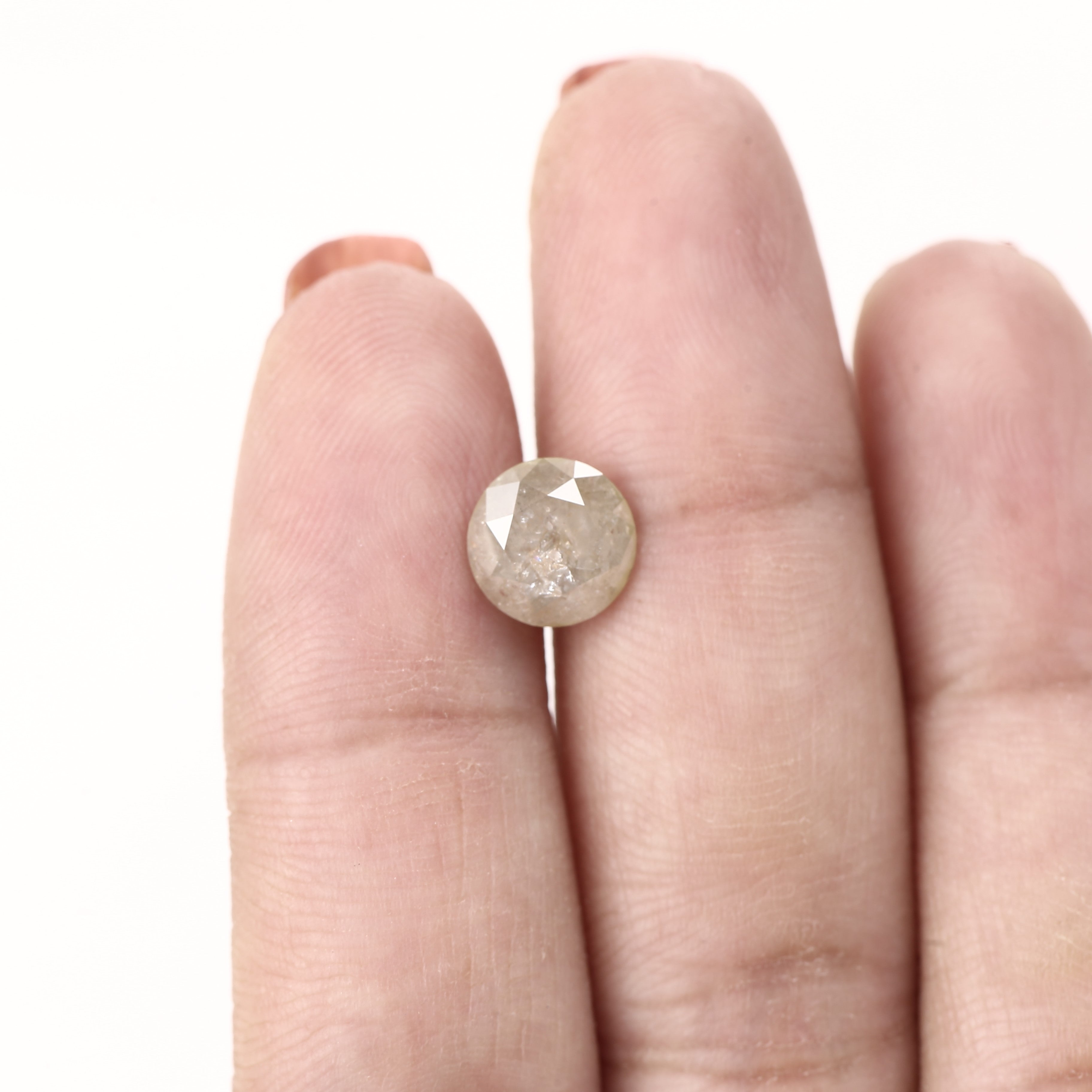 2.47 Carat Fancy Gray Round Brilliant Diamond 8 MM