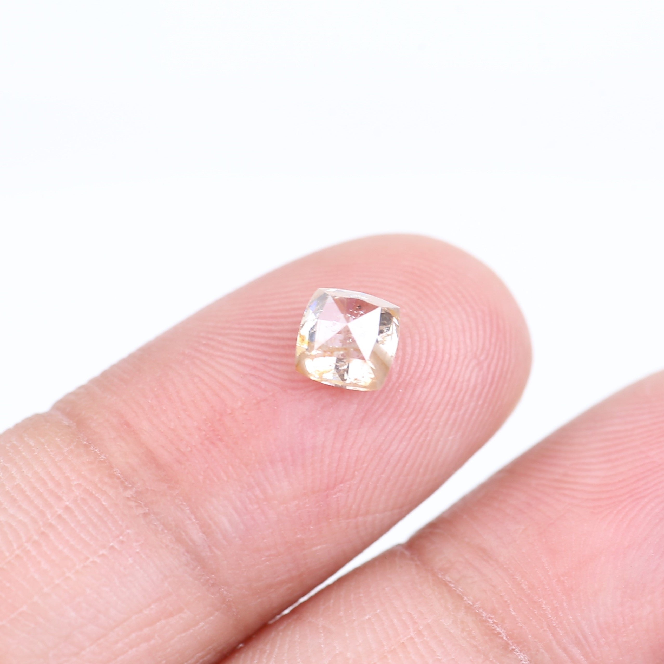 0.81 Carat Natural Cushion Double Cut Salt and Pepper Diamond 5 MM