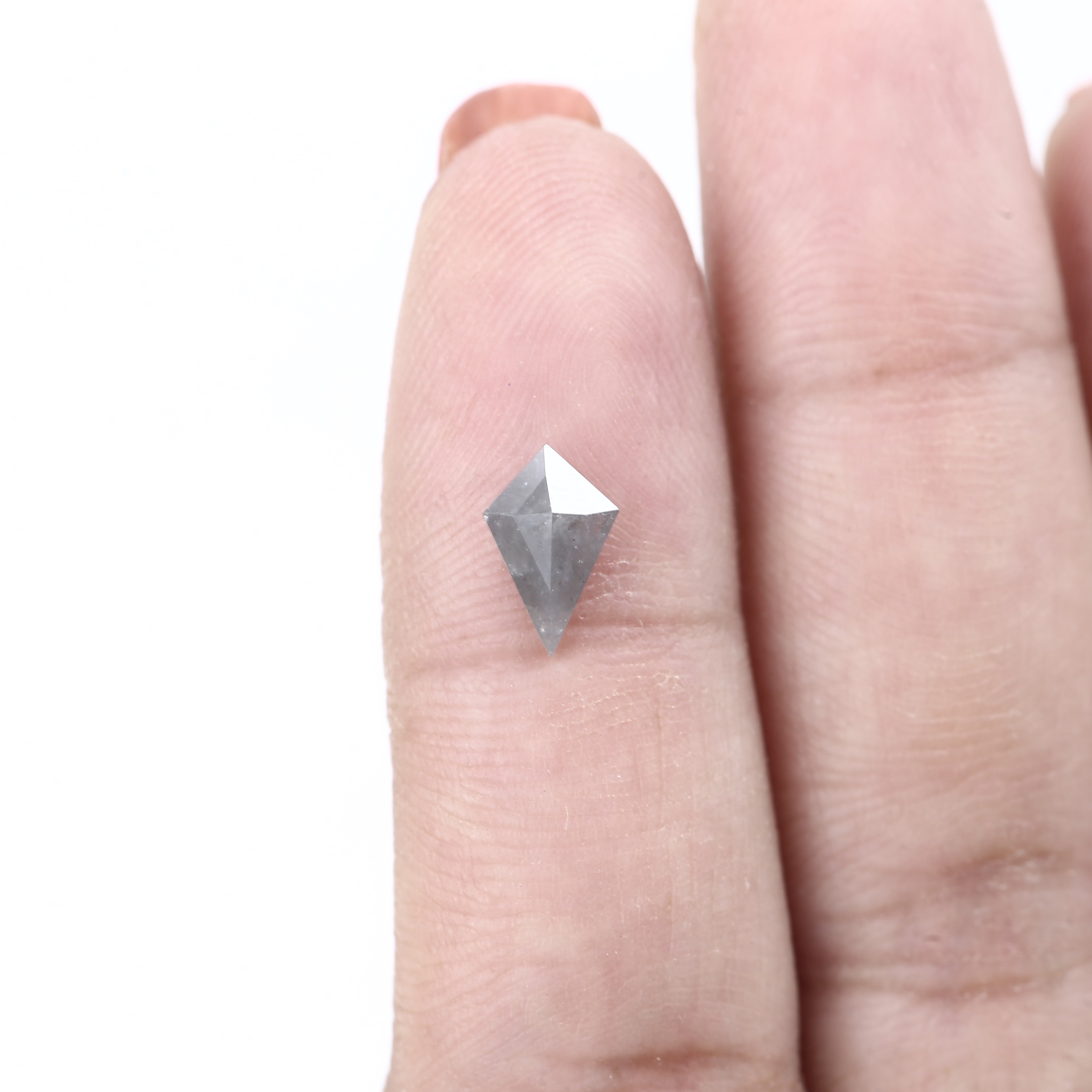 0.74 Carat Rustic Gray Kite Natural Diamond 9 MM